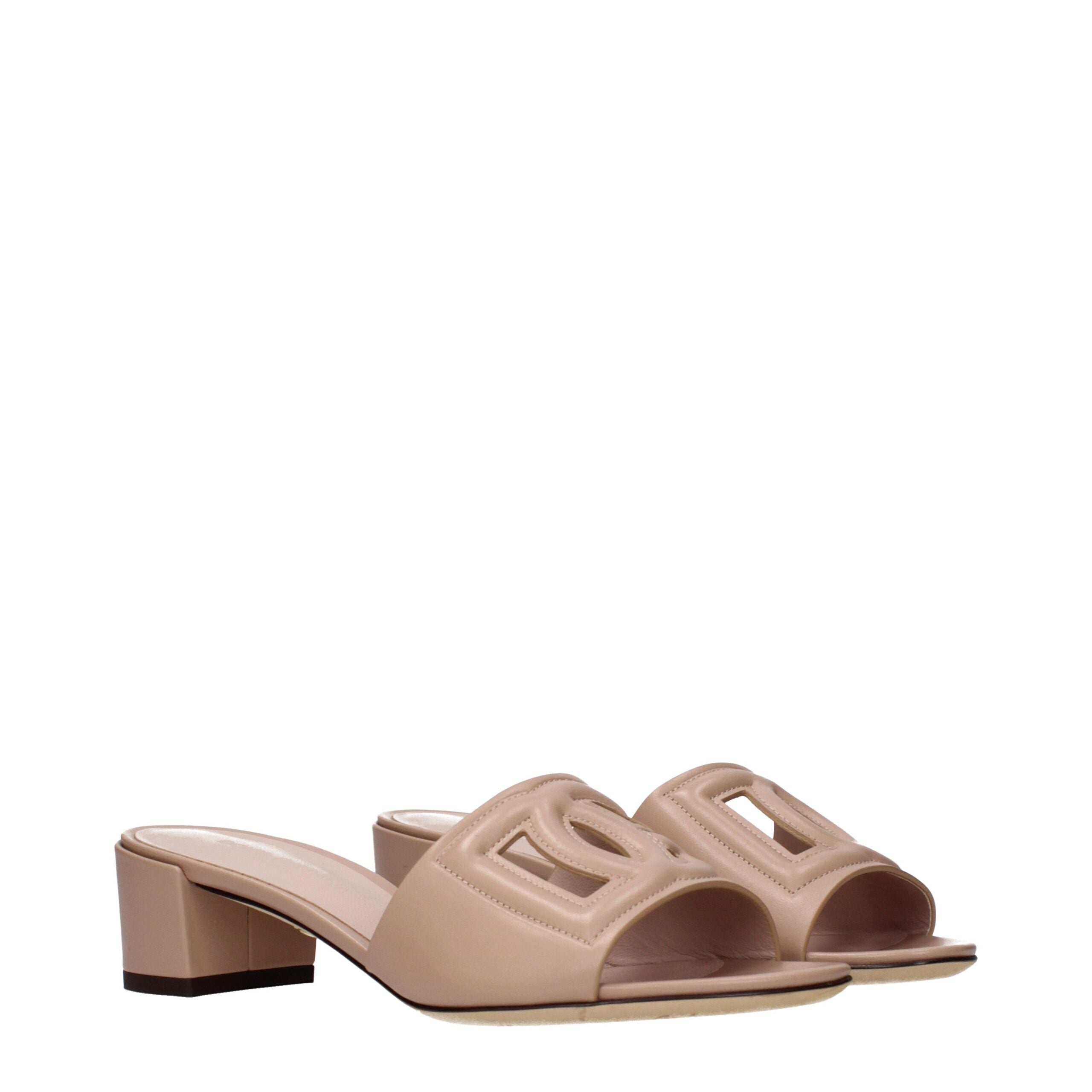 Dolce & Gabbana Pink Leather Sandals