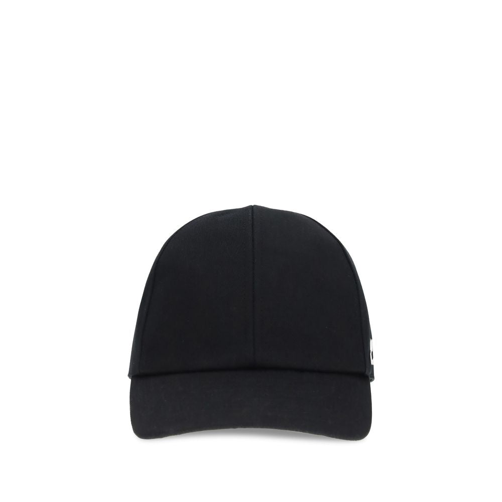 Courrèges Black Cotton Cap (Baseball Hat)