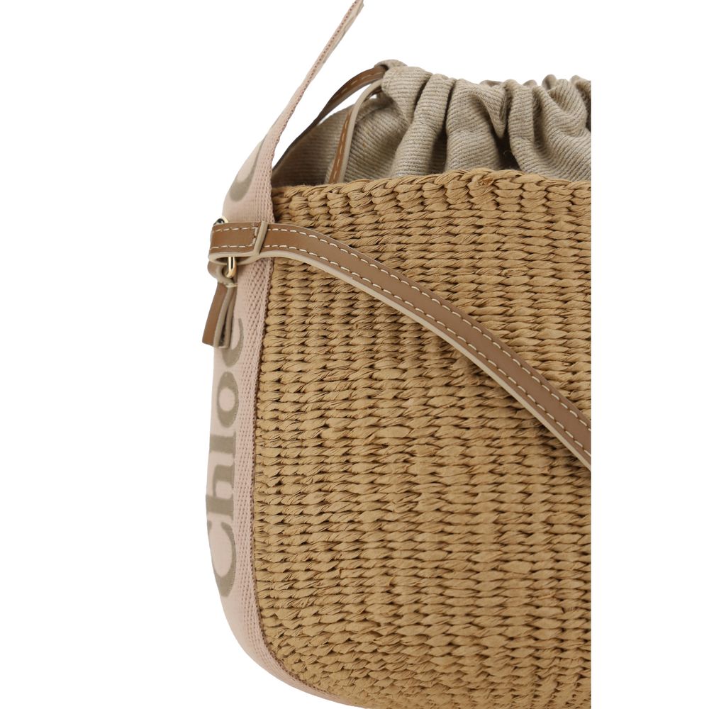 Chloé Beige Raffia Shoulder Bag