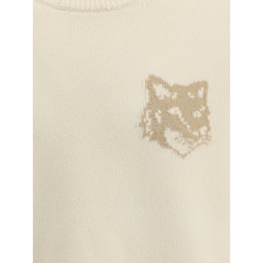 Maison Kitsuné Cream Wool Sweatshirt