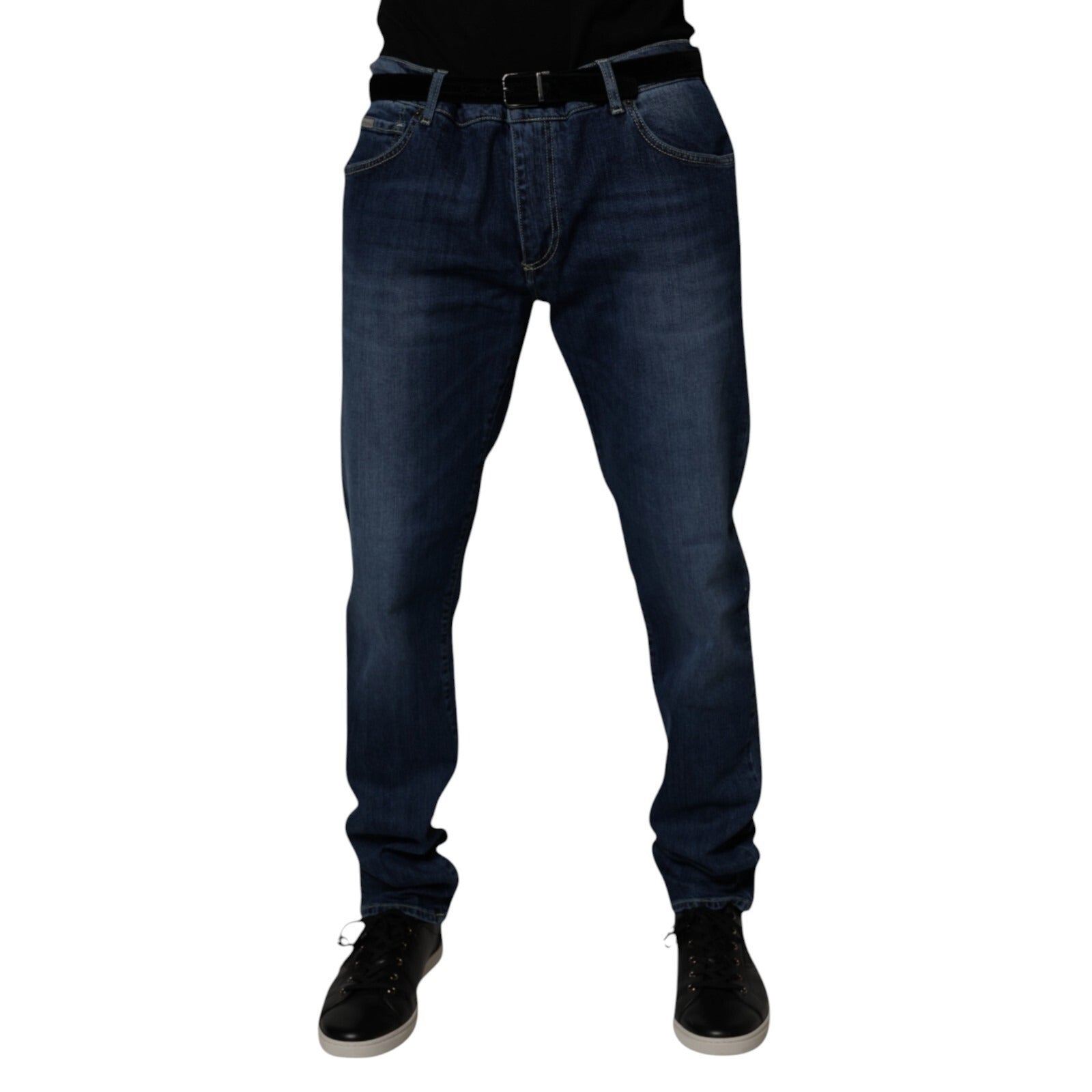 Dolce & Gabbana Blue Washed Cotton Stretch SkinnyDenim Jeans