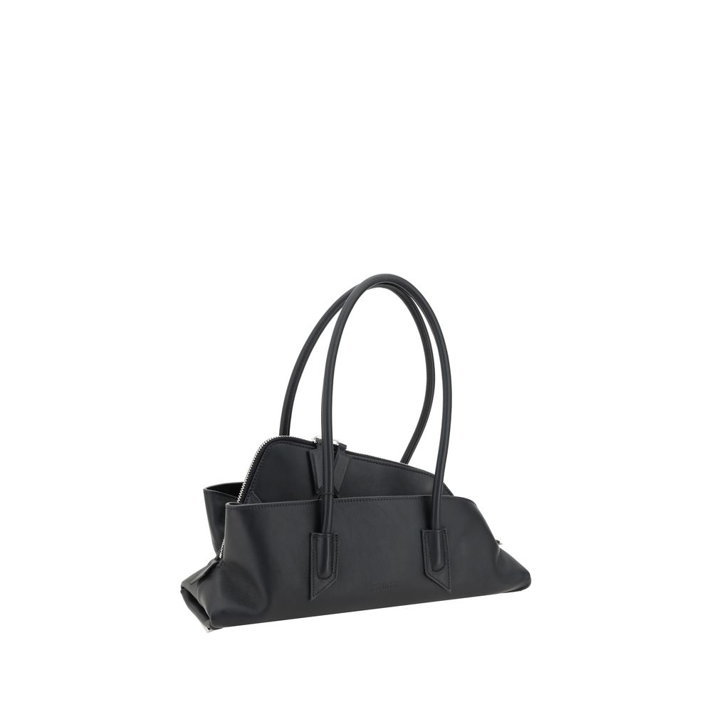 The Attico Black Calf Leather Bos Taurus Shoulder Bag