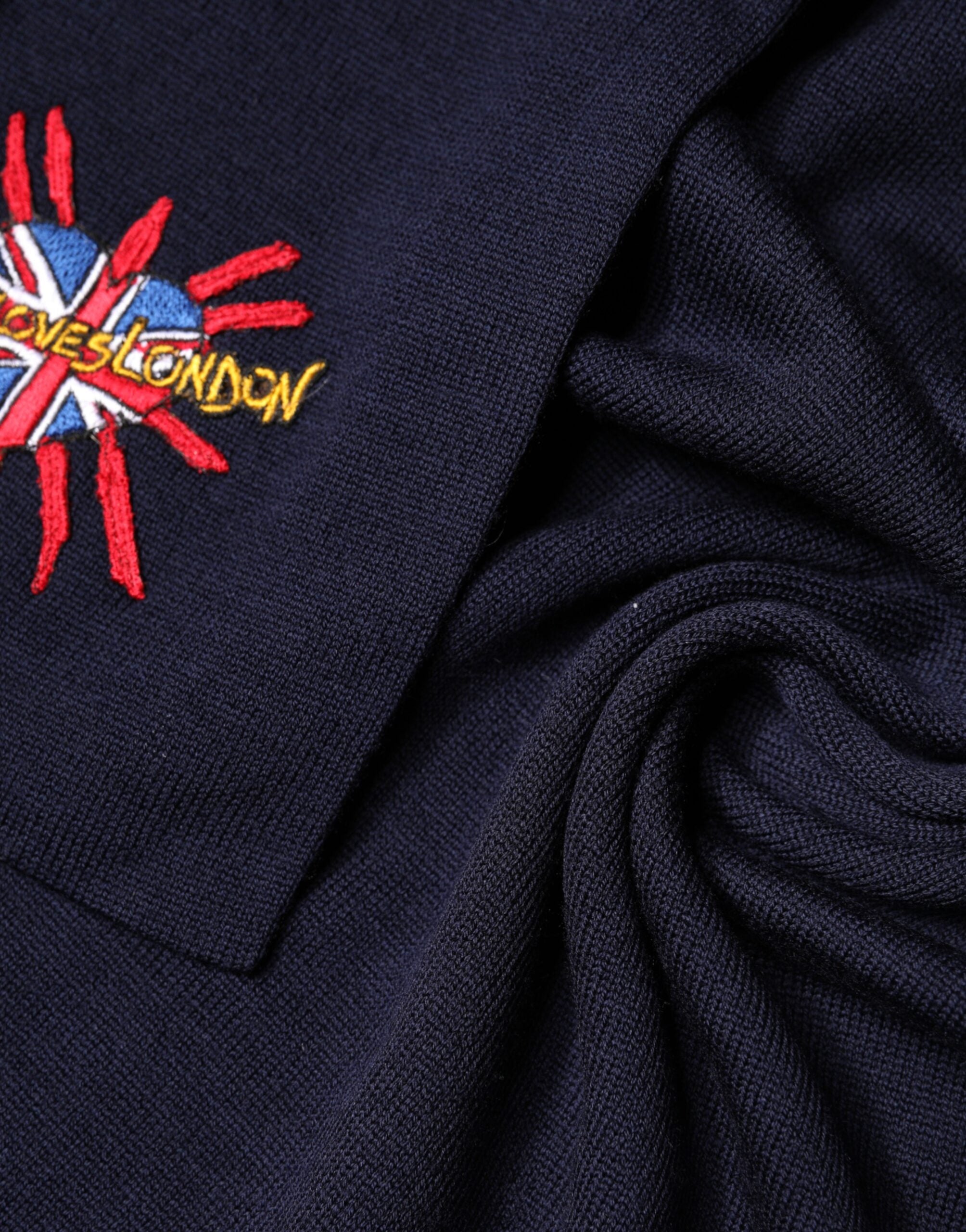 Dolce & Gabbana Blue Wool DG Loves London Neck Wrap Scarf