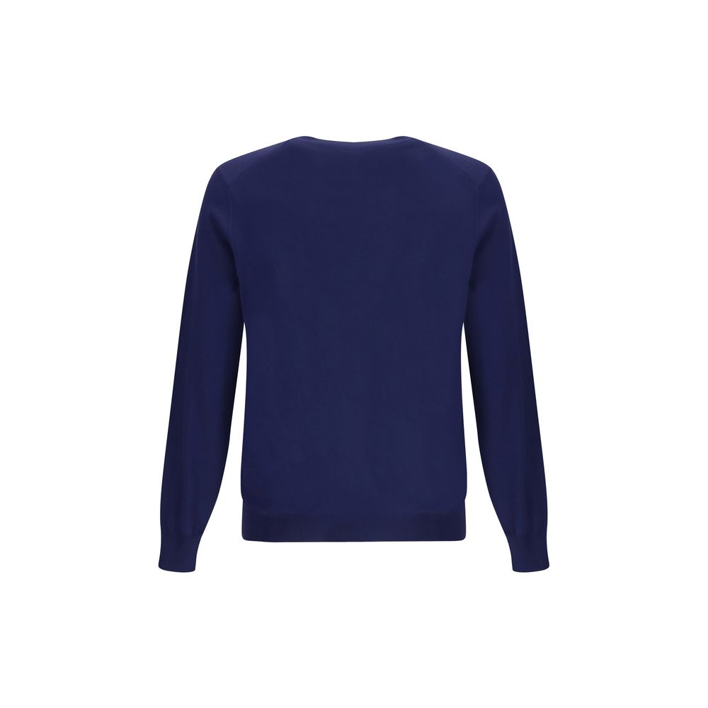 Brunello Cucinelli Blue Fleece Wool Sweatshirt