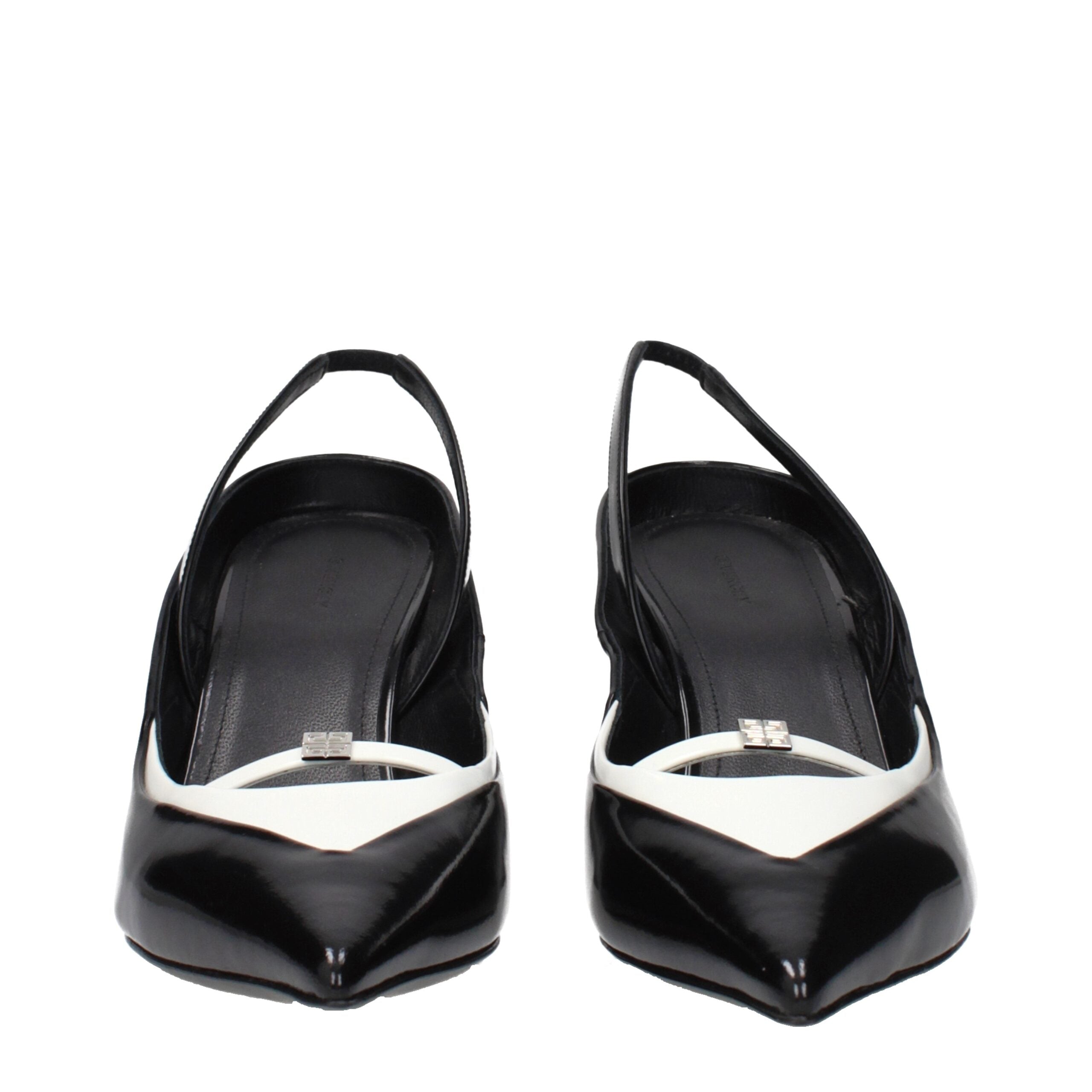 Givenchy Black Leather Wedge Sandals
