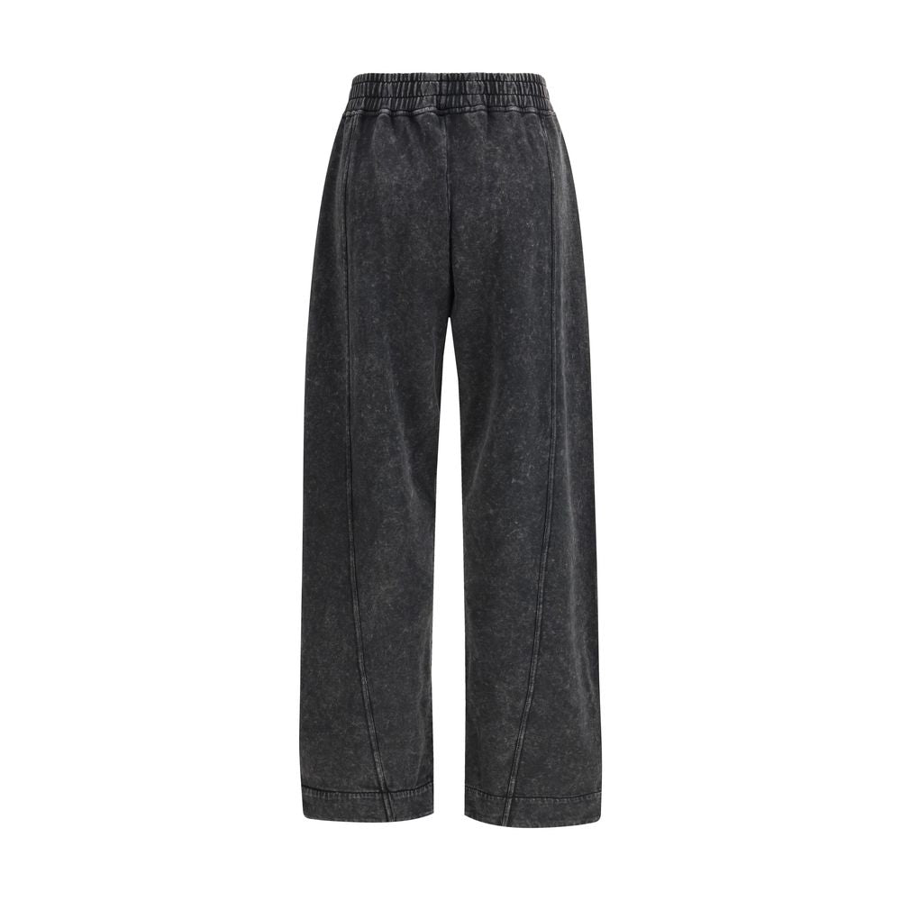 Ganni Black Cotton Casual Pants