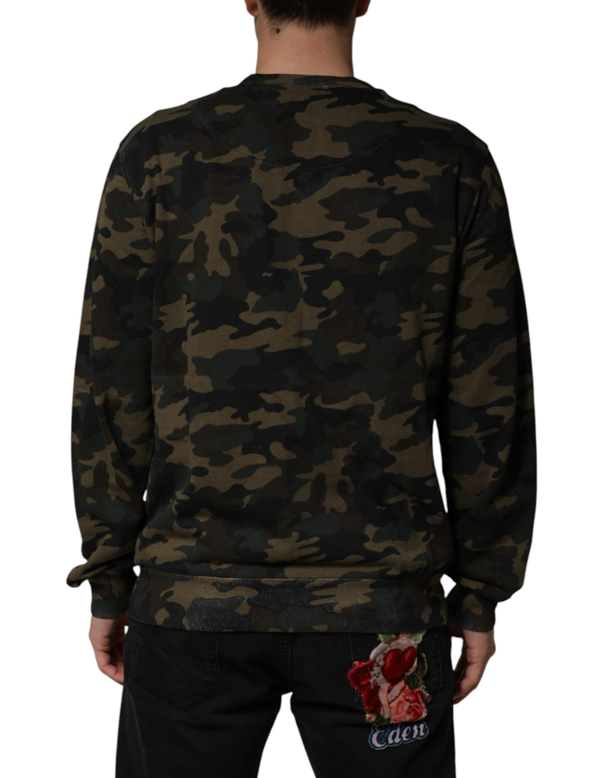Dolce & Gabbana Multicolor Camouflage Men Sweatshirt Sweater