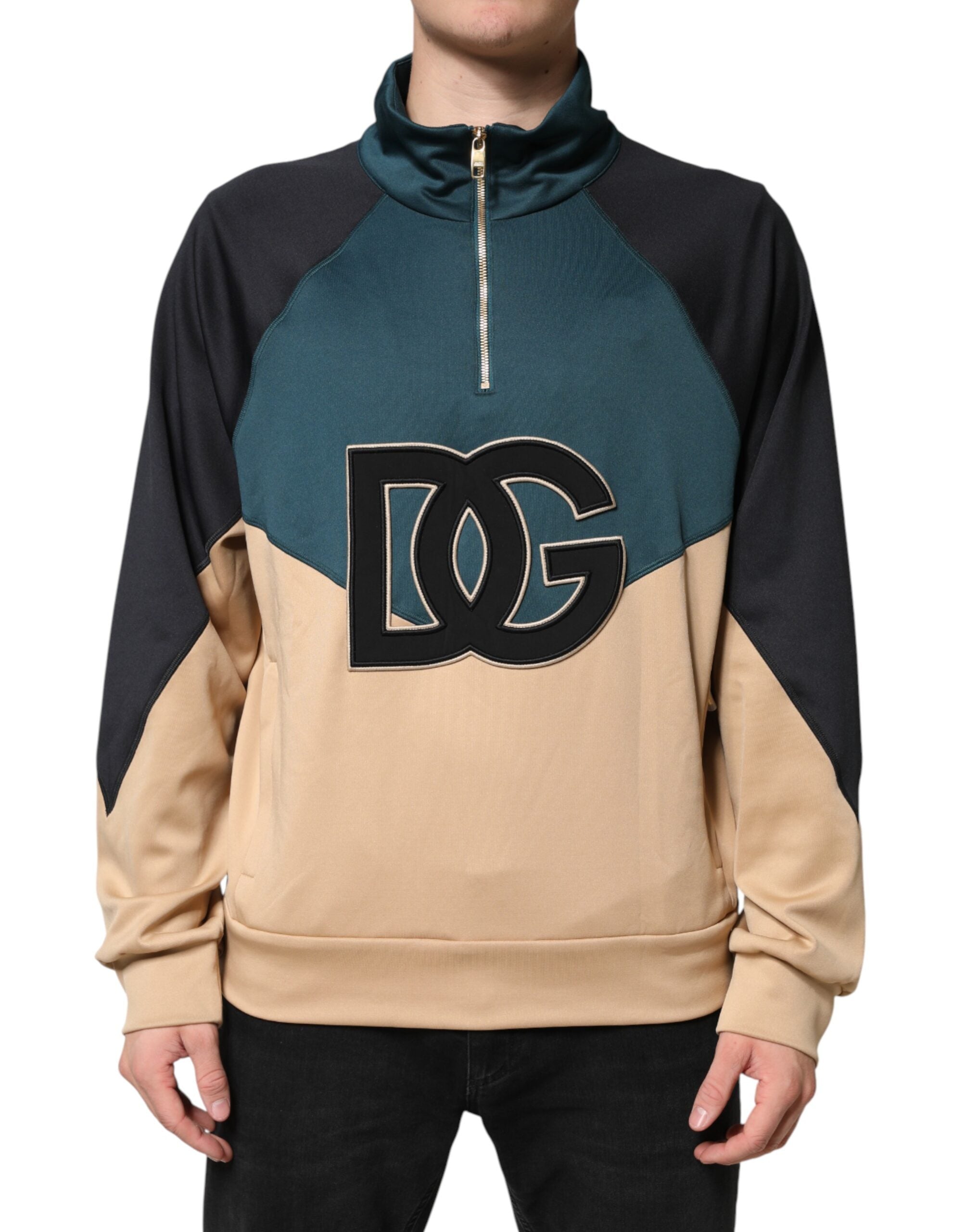 Dolce & Gabbana DG Mock Neck Sweatshirt Sweater Multicolor