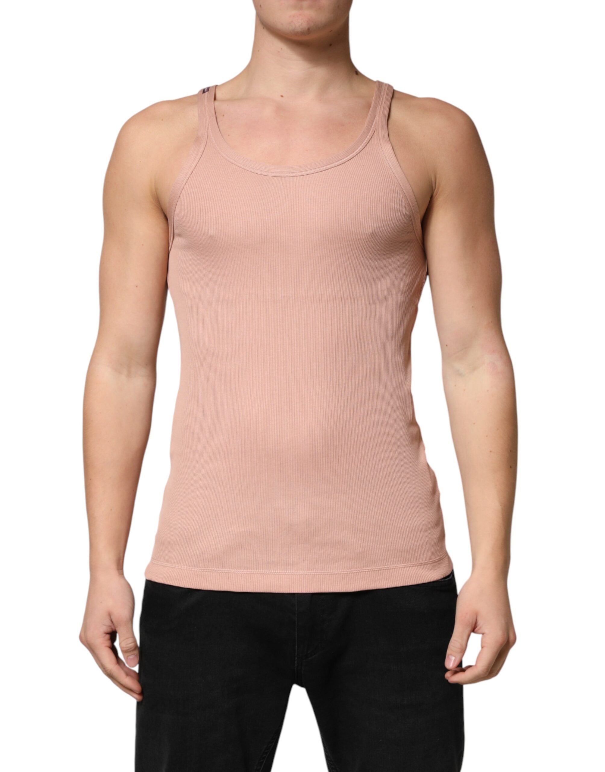 Dolce & Gabbana Pink Sleeveless Round Neck Tank Top T-shirt