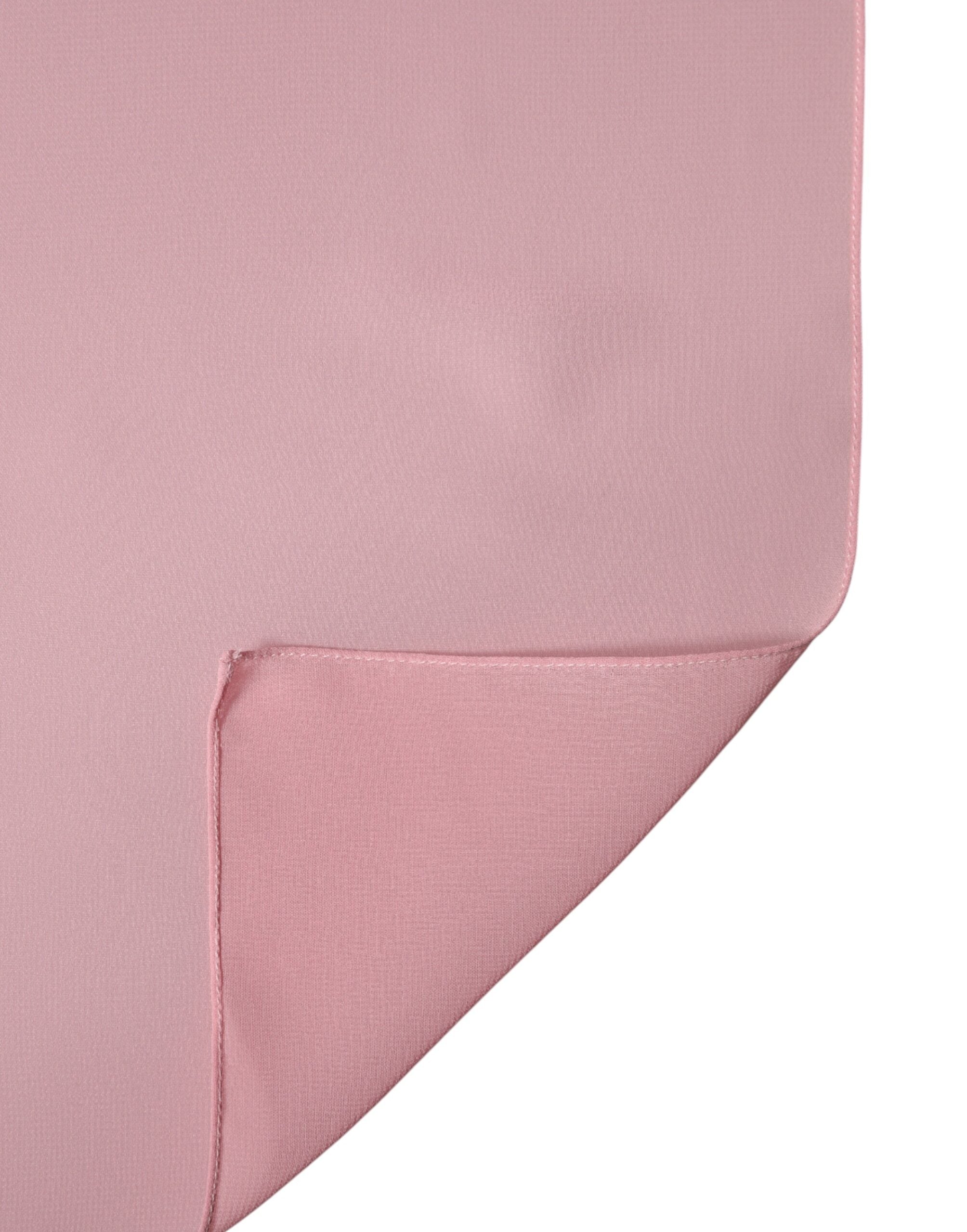 Dolce & Gabbana Pink Silk Stole Neck Wrap Shawl Men Scarf