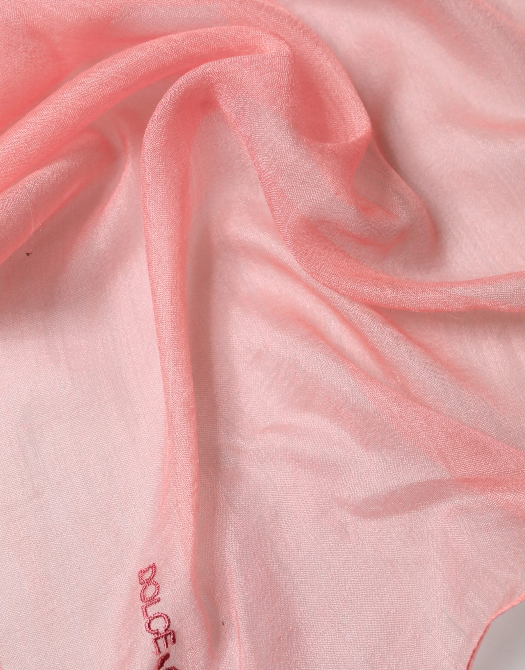 Dolce & Gabbana Light Pink Stole Neck Wrap Shawl Scarf