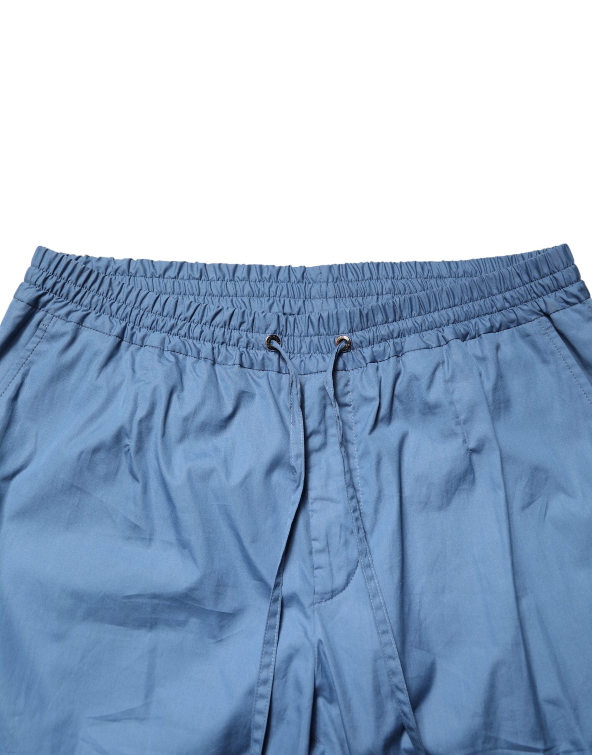 Dolce & Gabbana Blue Cotton Double Breasted 2 Piece Suit