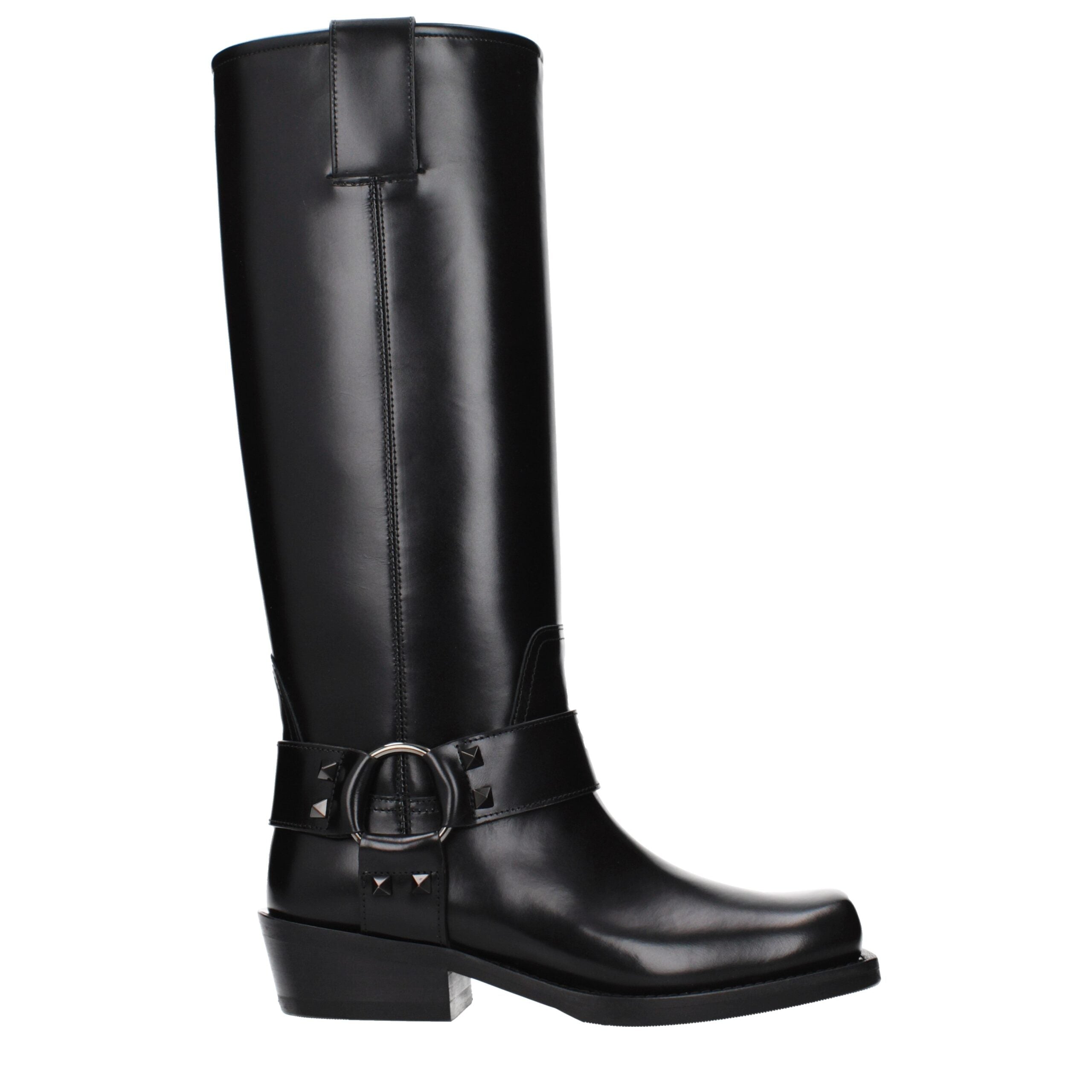 Valentino Garavani Black Leather Boots