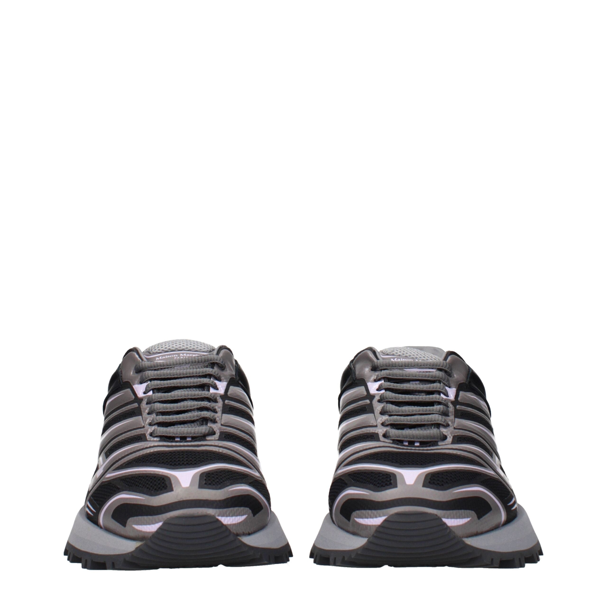 Maison Margiela Black Fabric Athletic Sneakers