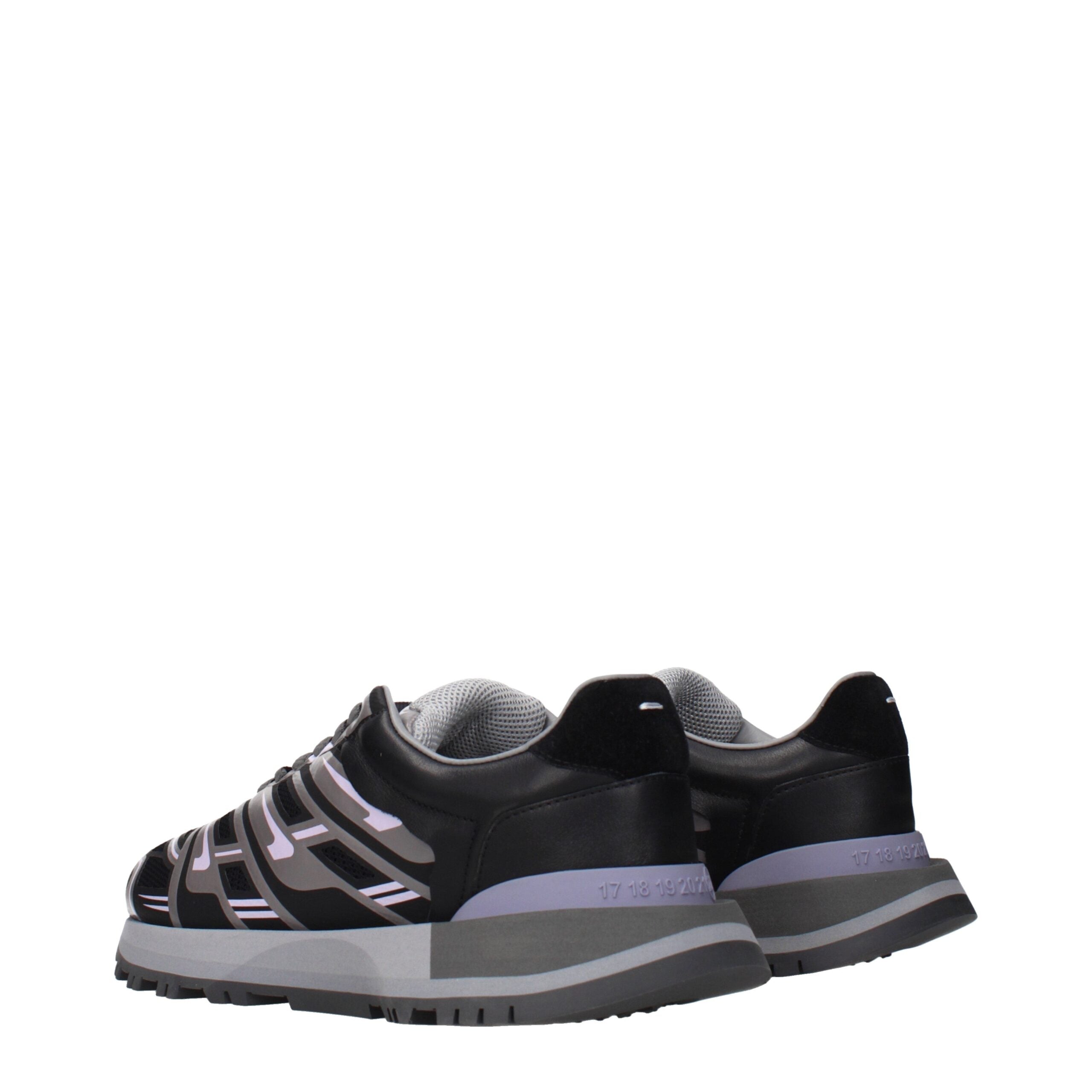 Maison Margiela Black Fabric Athletic Sneakers