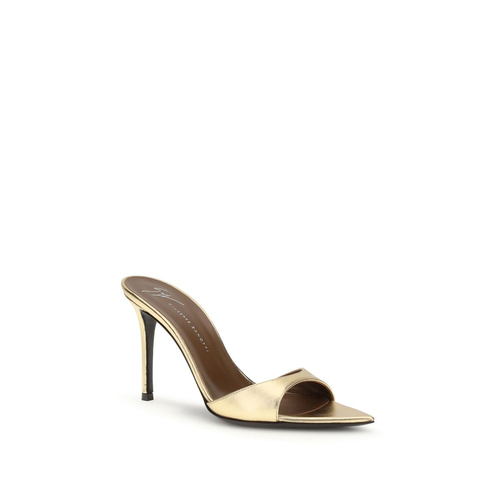 Giuseppe Zanotti Gold Leather Stiletto Heel Sandals