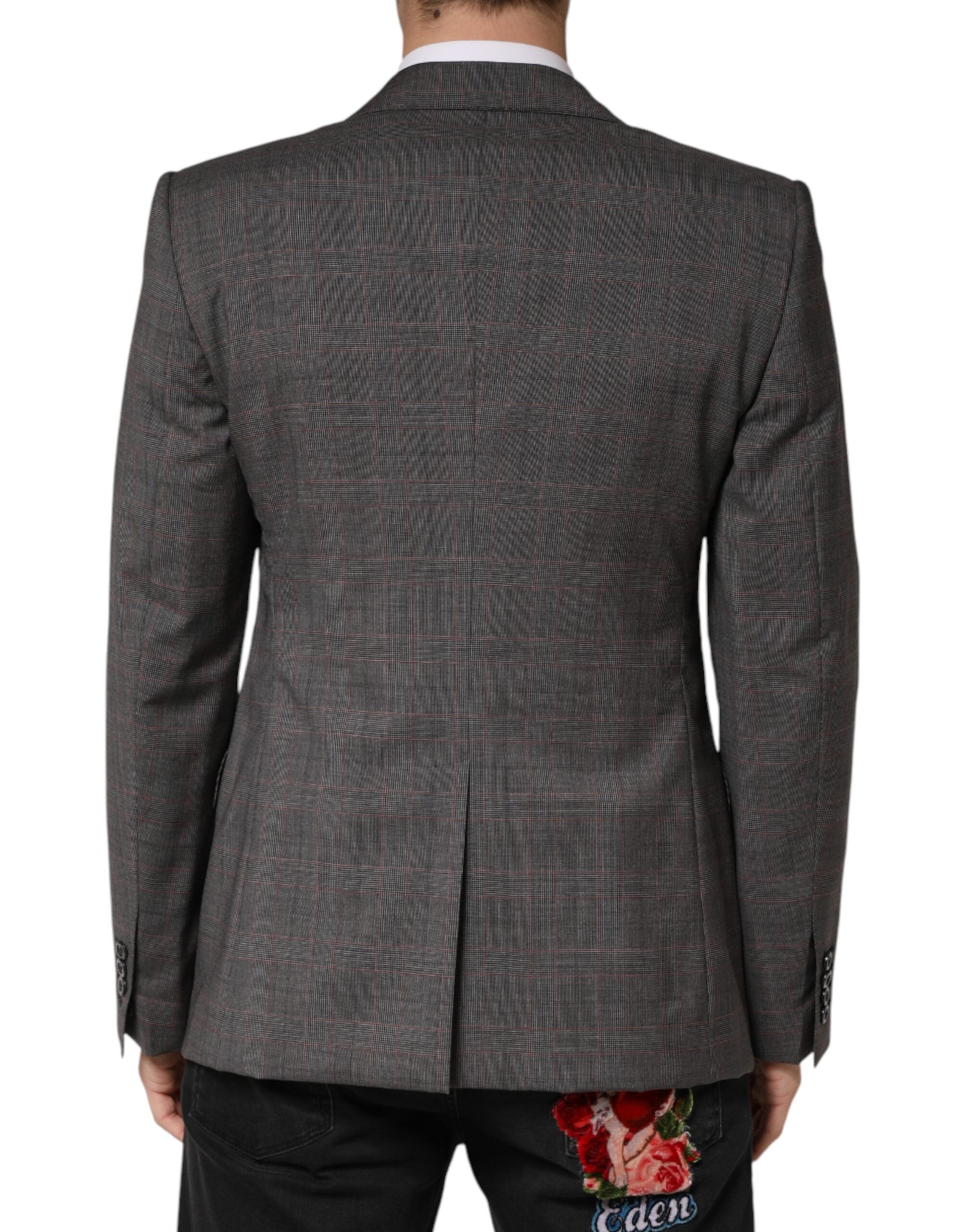 Dolce & Gabbana Gray Wool Single Breasted 2 Button Blazer