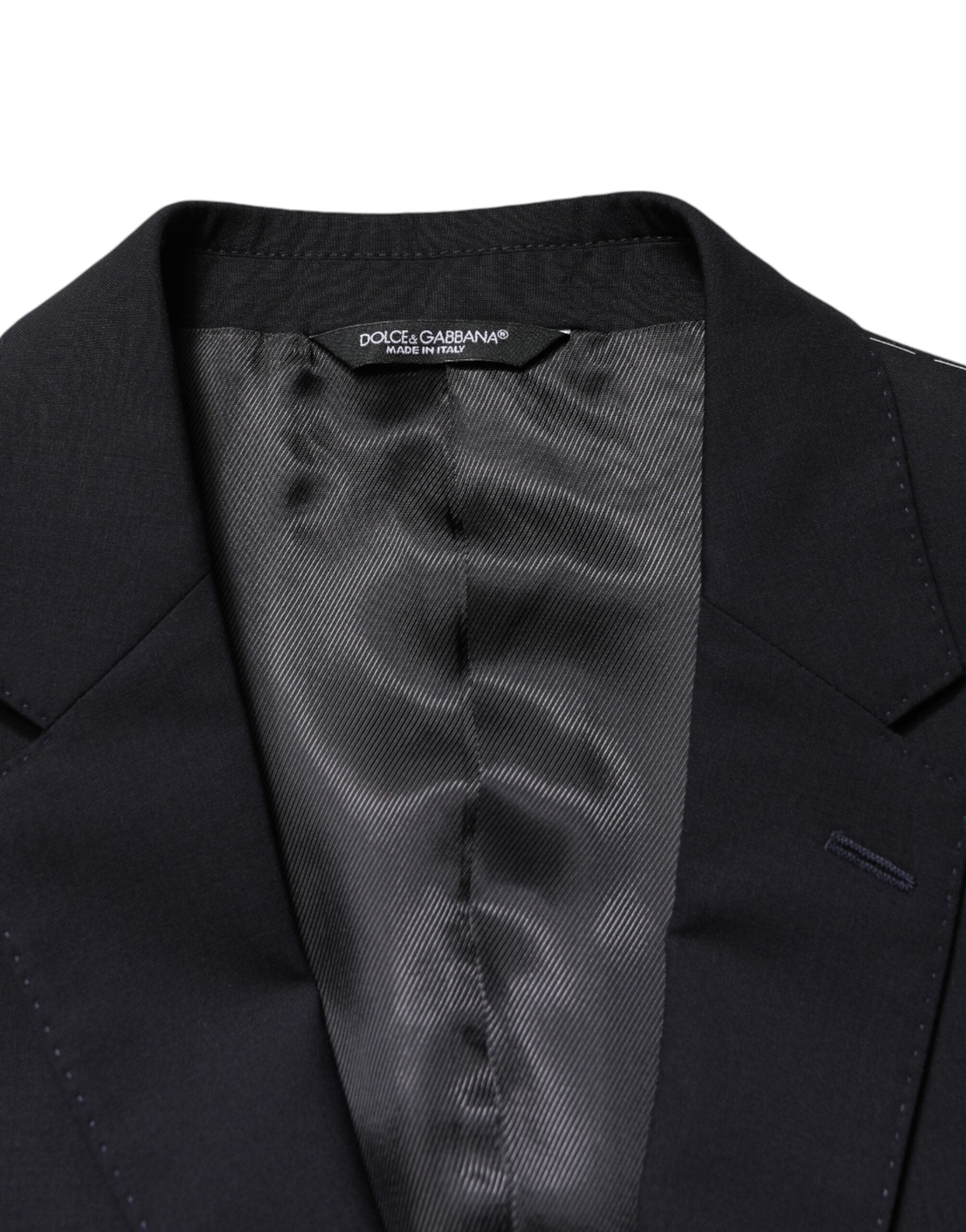 Dolce & Gabbana Black Wool Single Breasted 2 Button Blazer