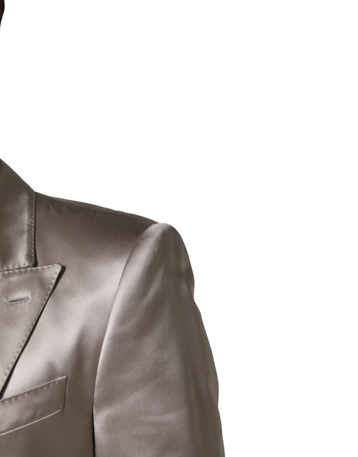 Dolce & Gabbana Silver SICILIA Single Breasted Jacket Blazer