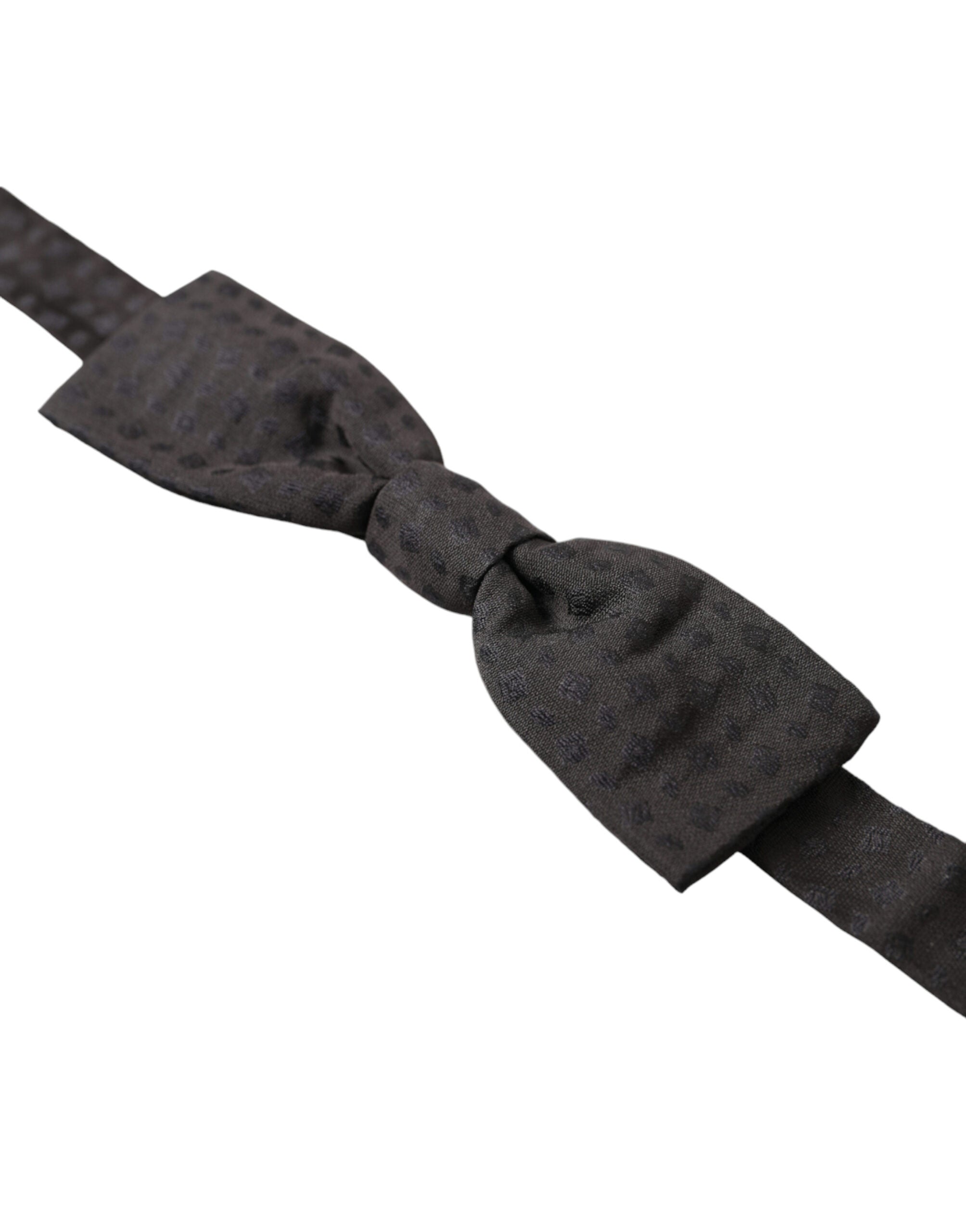 Elegant Brown Fantasy Silk Bow Tie