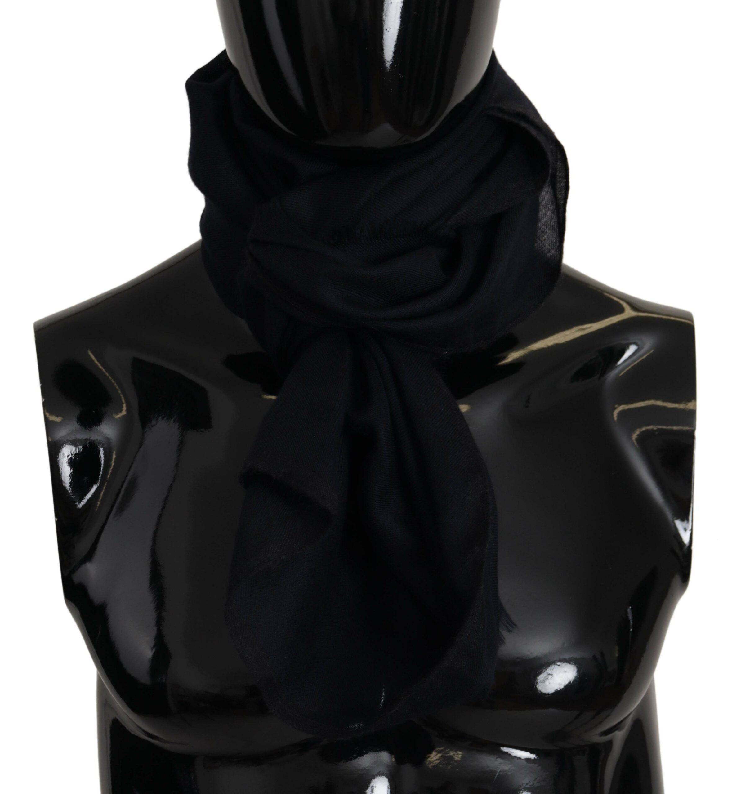 Elegant Black Silk Men's Scarf