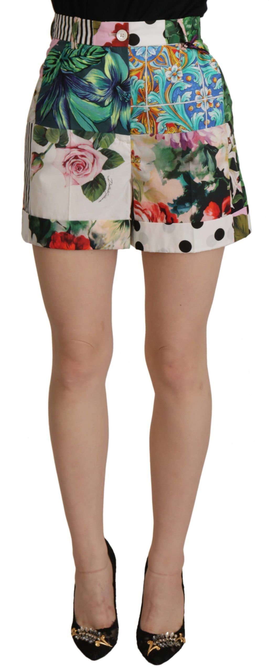 Floral High Waist Hot Pants Shorts