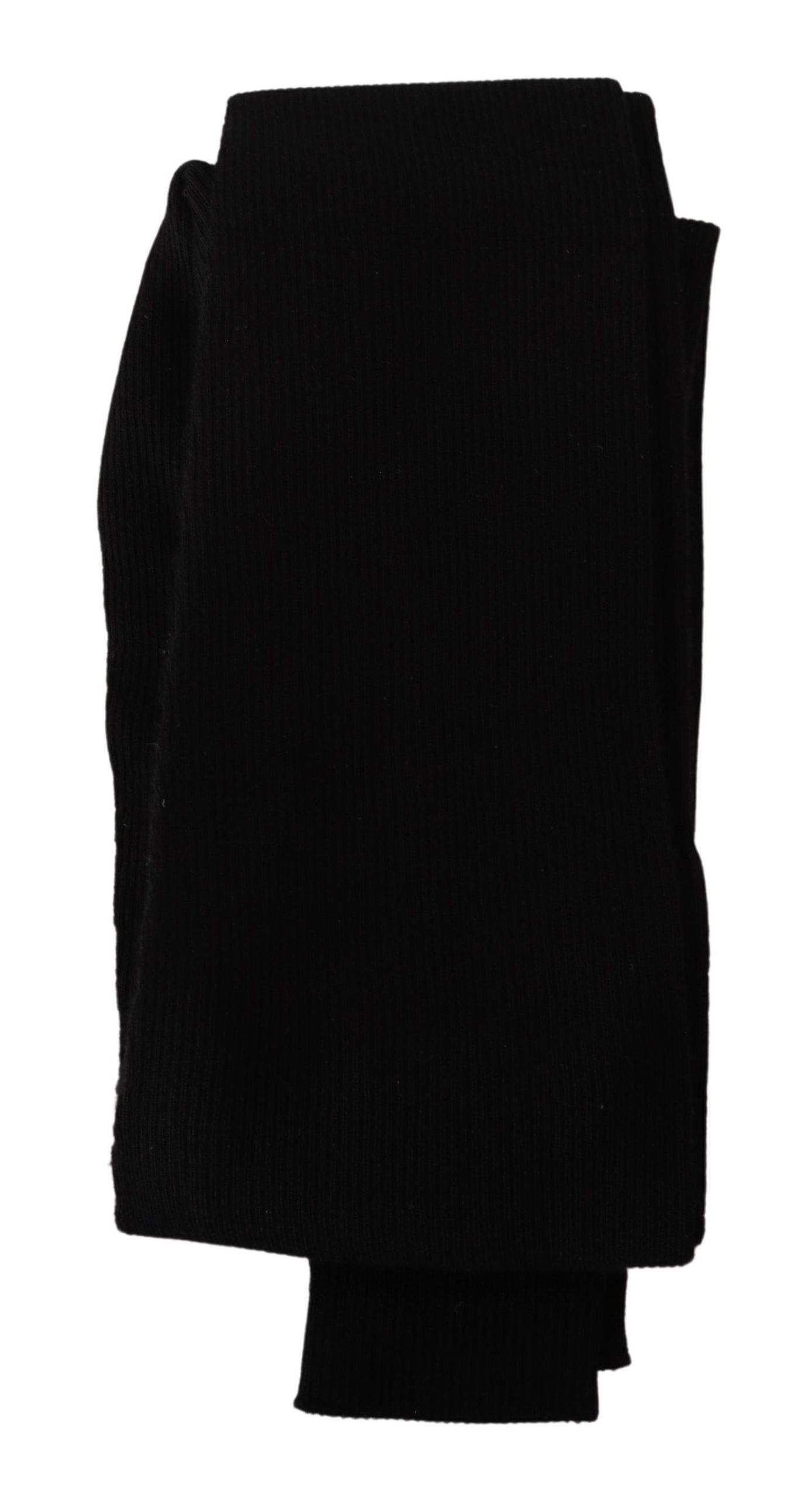 Elegant Black Cashmere Tights