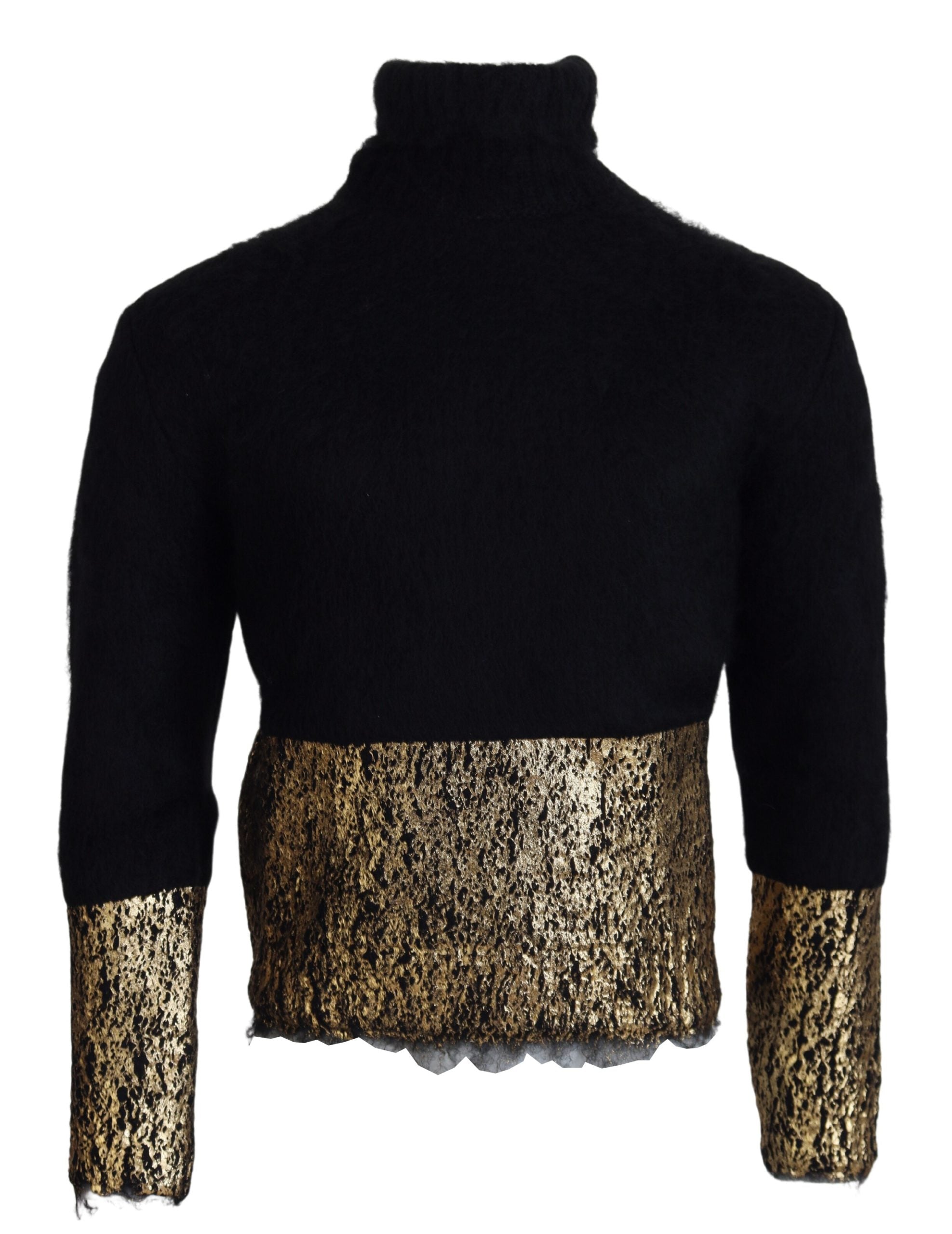 Stunning Black and Gold Crewneck Sweater
