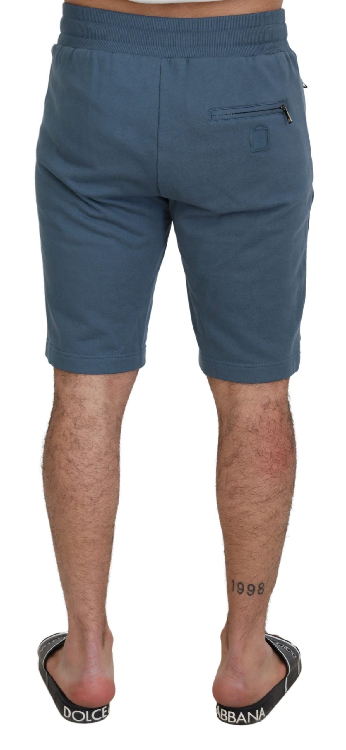 Elegant Blue Bermuda Shorts - Regular Fit