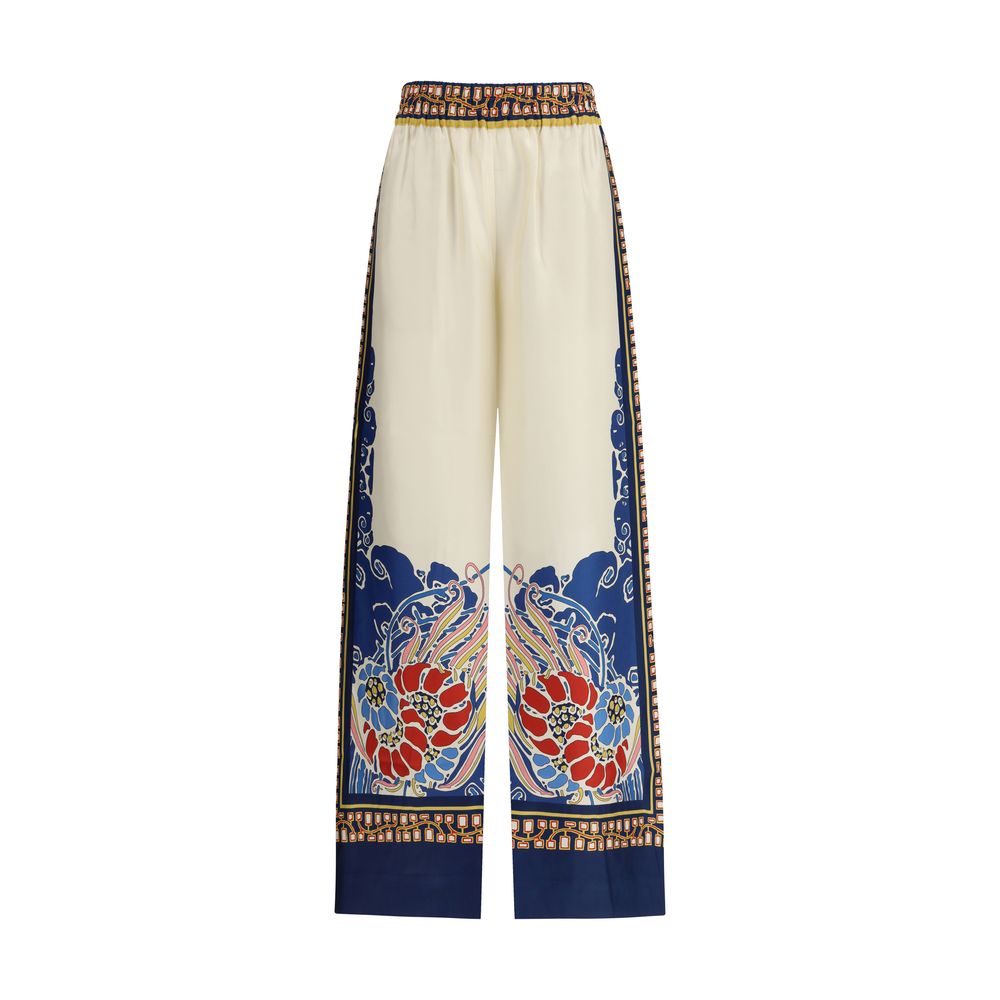 La Double J Multicolor Silk Casual Pants