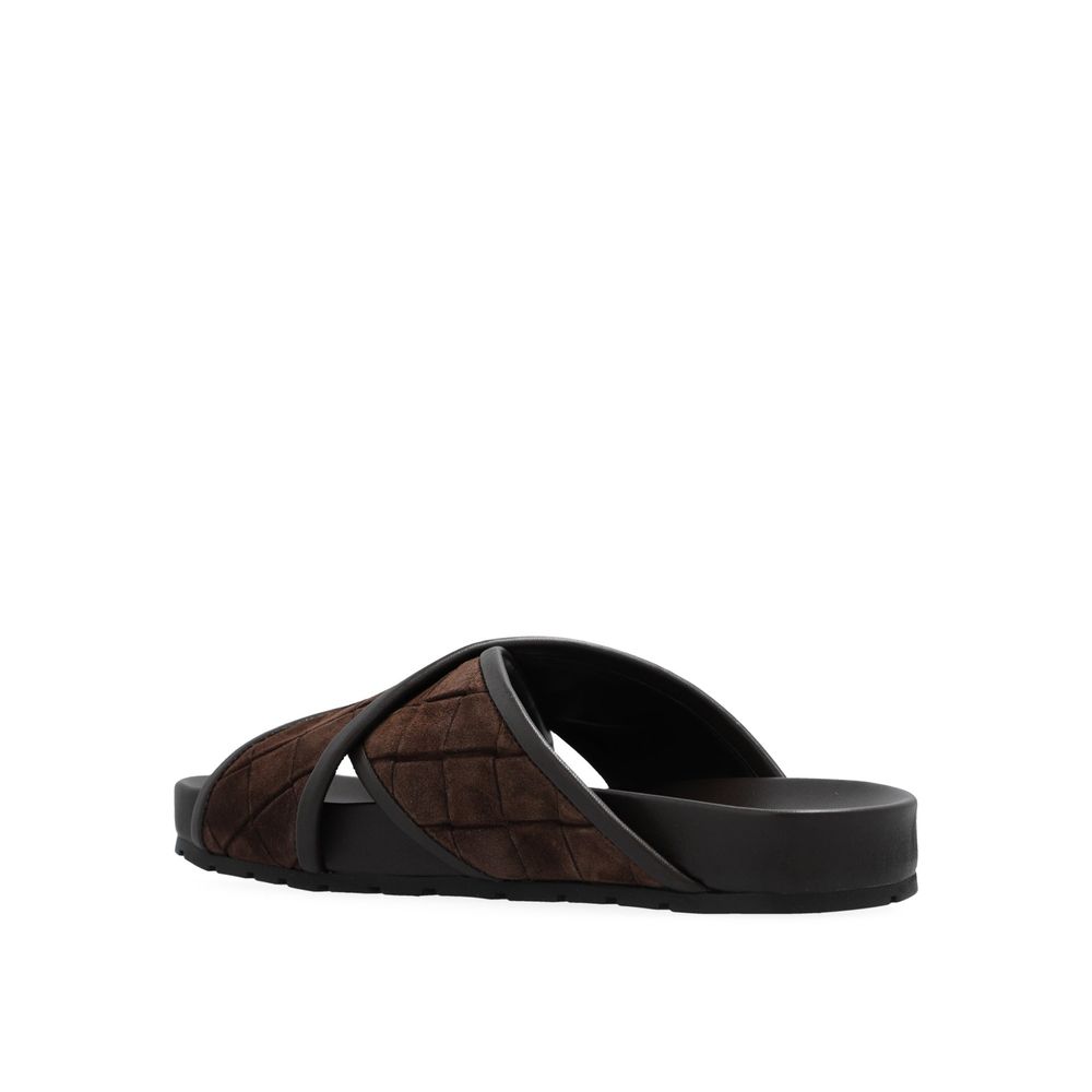 Bottega Veneta Brown Lamb Leather Sandals