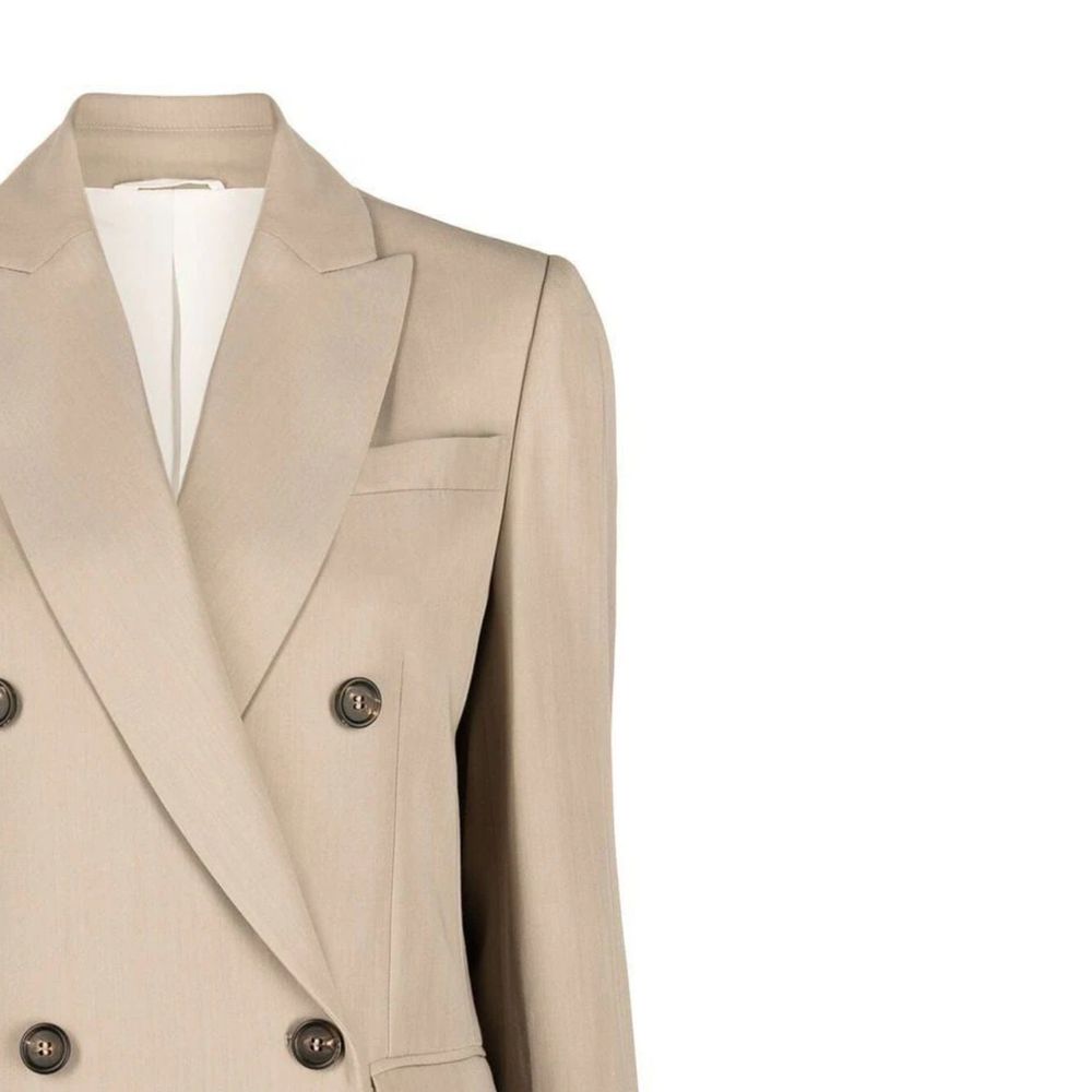 Brunello Cucinelli Beige Virgin Wool Blazer