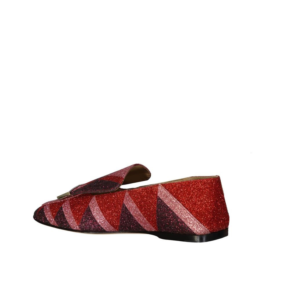 Sergio Rossi Multicolor Fabric Slip-On Loafers