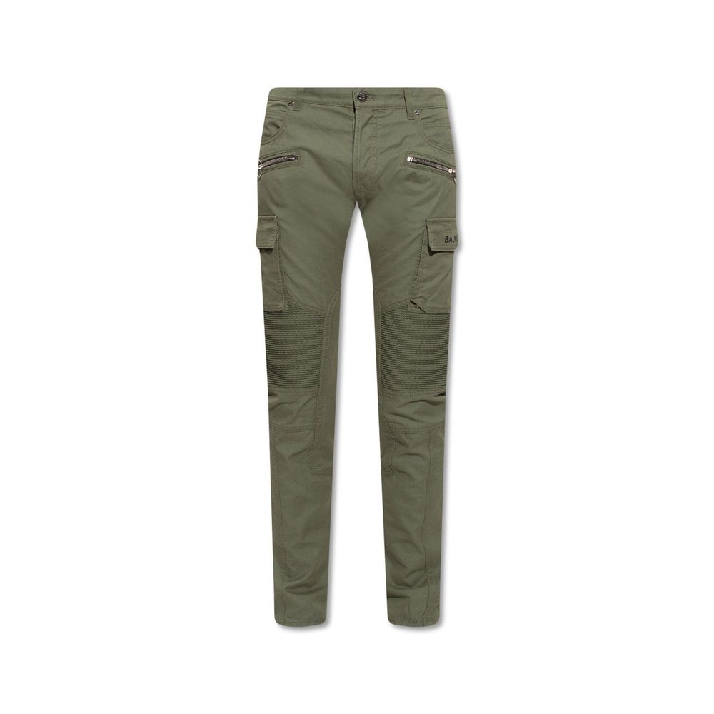 Balmain Bicolor Cotton Cargo Pants