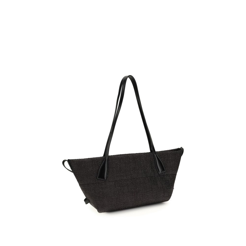 Balmain Black Raffia Shoulder Bag