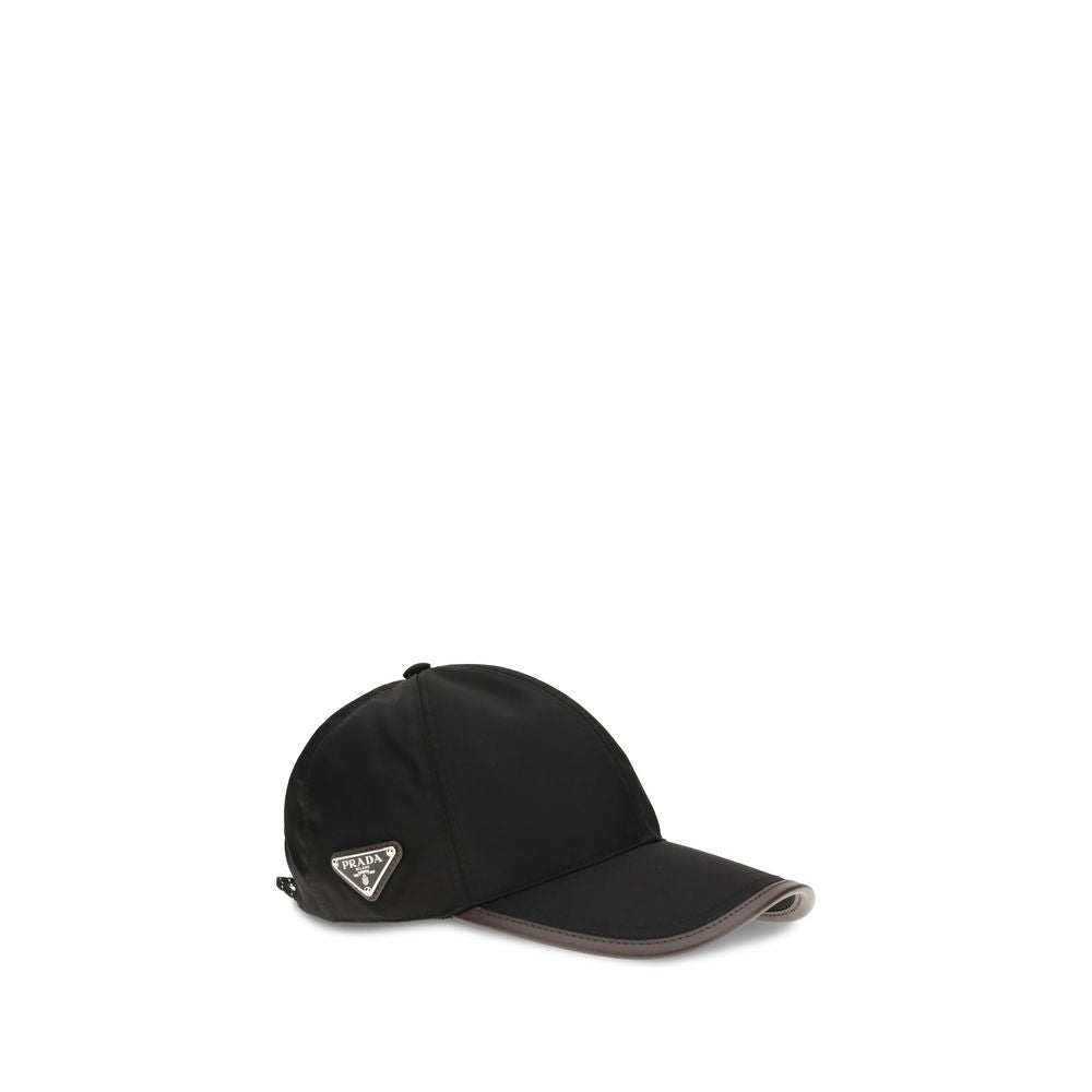 Prada Black Recycled Polyamide Cap (Baseball Hat)
