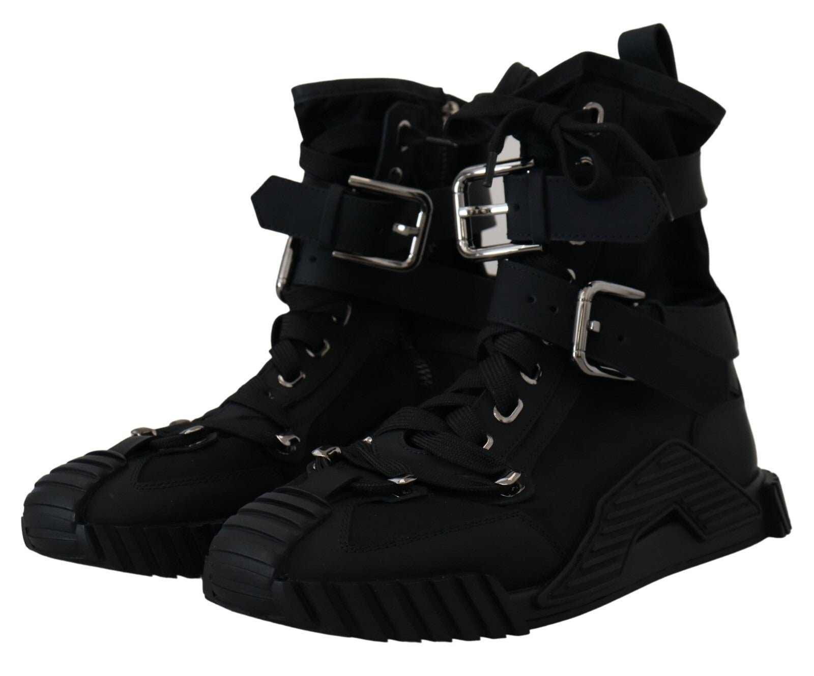 Dolce & Gabbana Sorrento Sneakers Nylon Black High Top Shoes