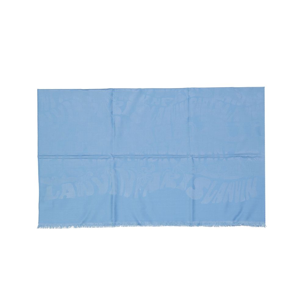 Lanvin Blue Silk Scarf