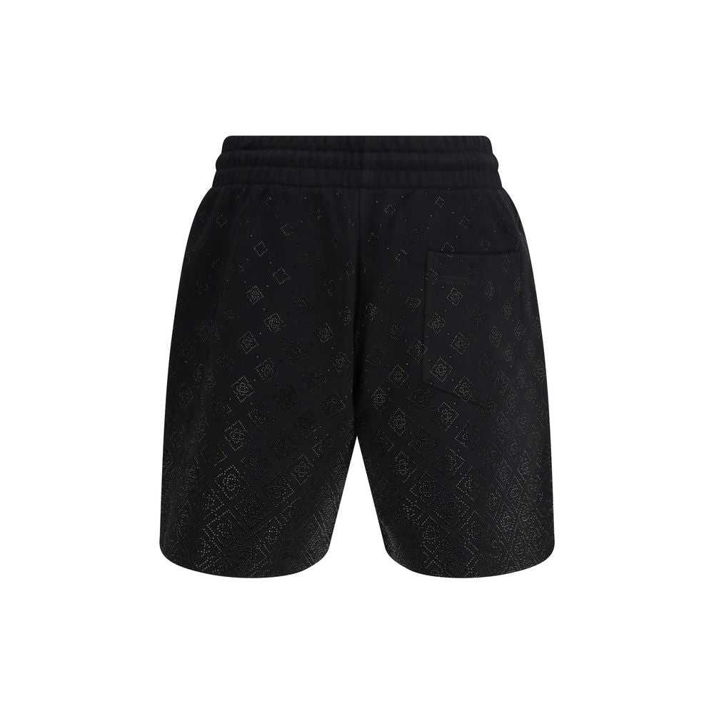 Casablanca Black Cotton Bermuda Shorts