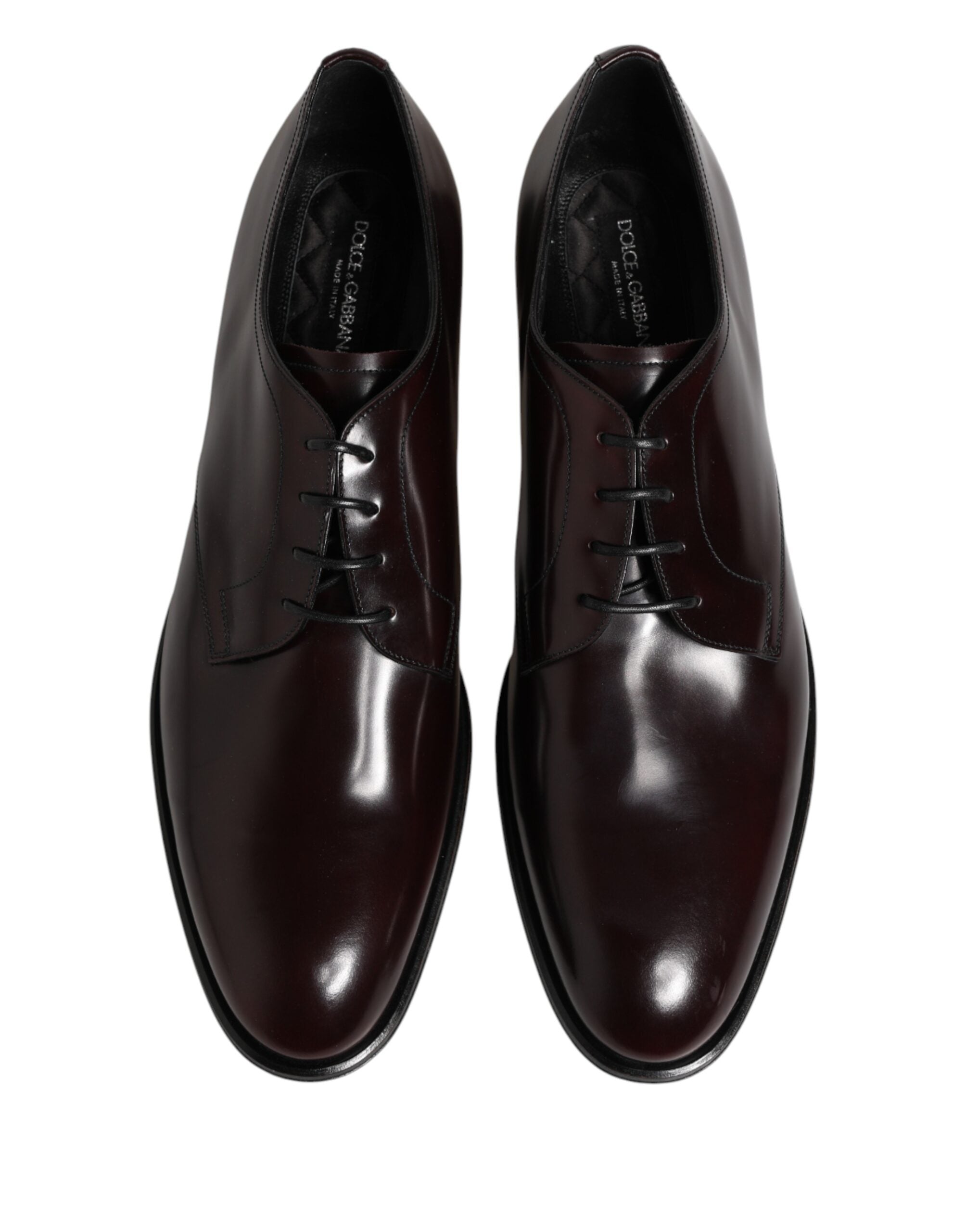 Dolce & Gabbana Black Lace Up Leather Dress Derby Men Shoes