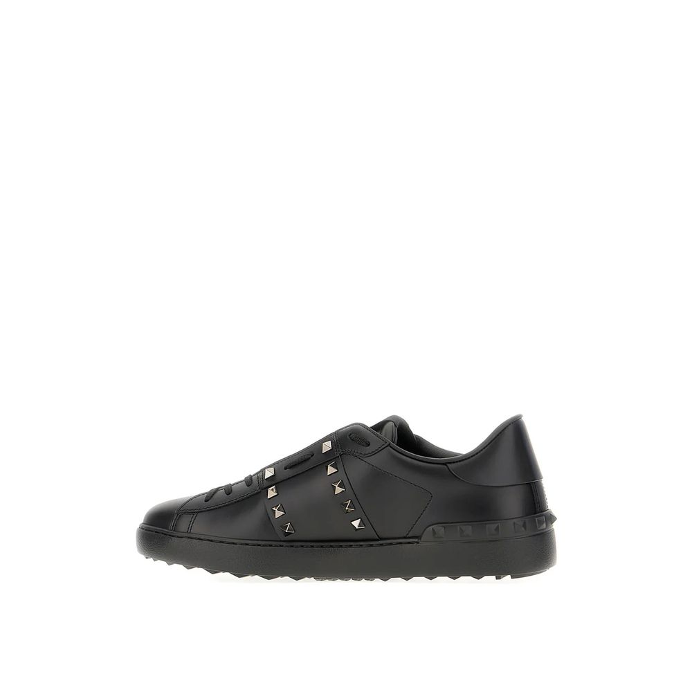 Valentino Garavani Black Leather Low Top Sneakers