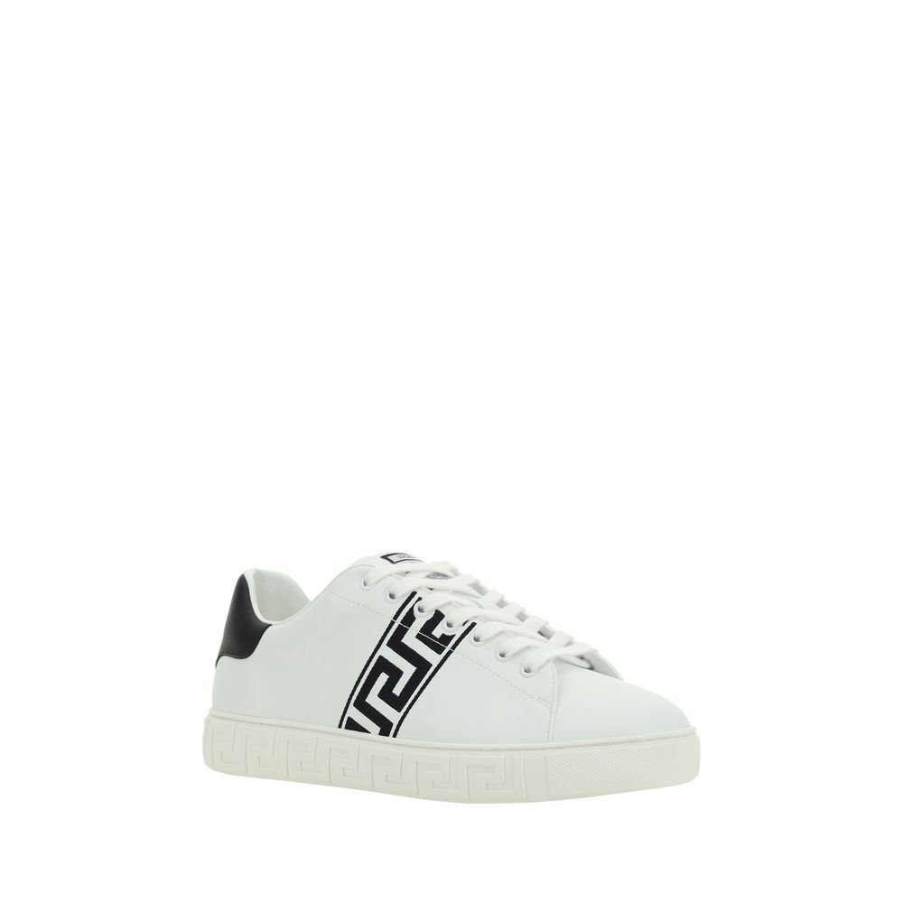 Versace White Rubber Low Top Sneakers