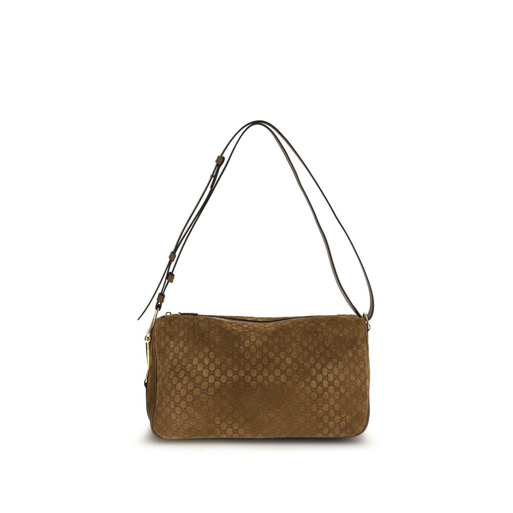 Gucci Brown Calf Leather Bos Taurus Handbag