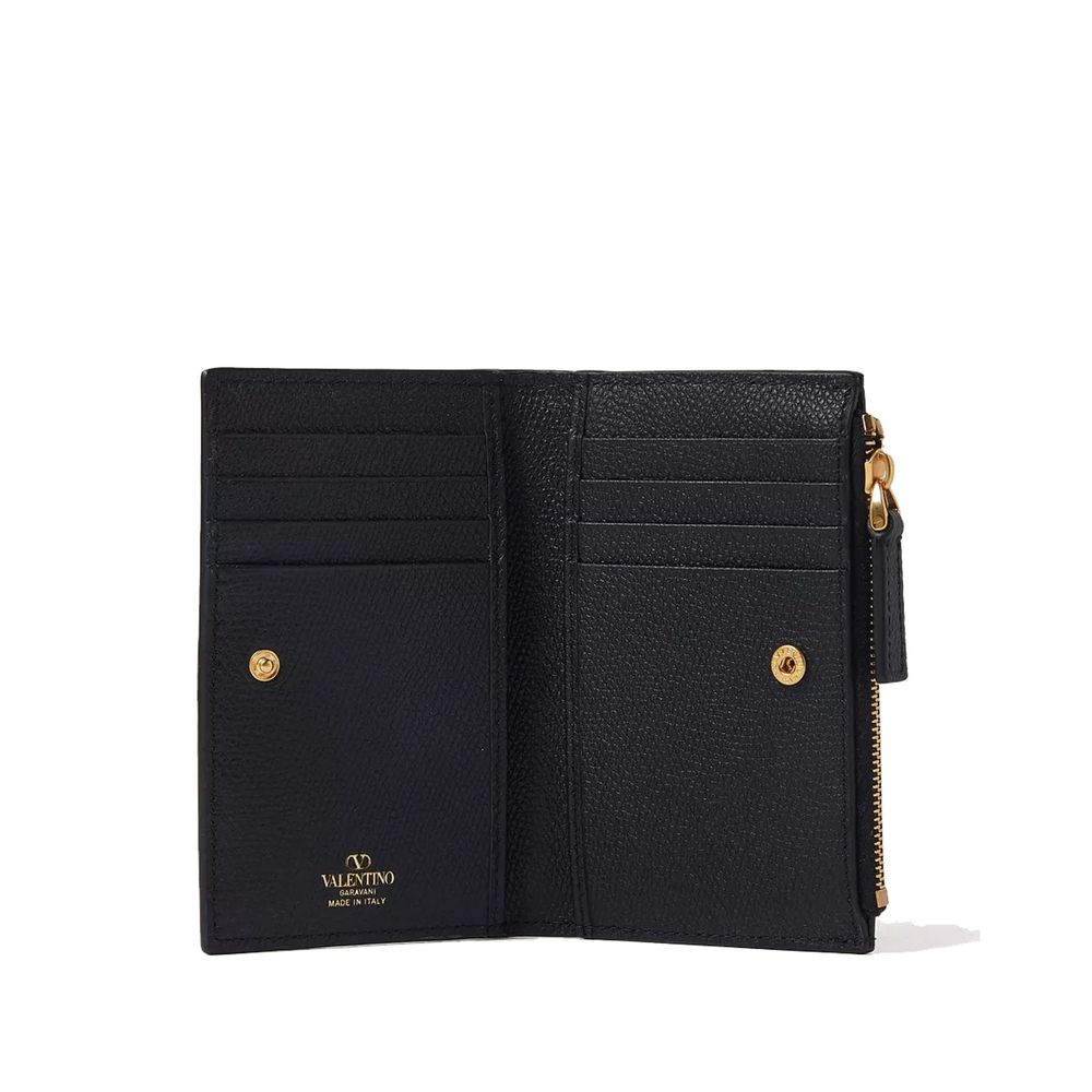 Valentino Garavani Black Calfskin Cardholder