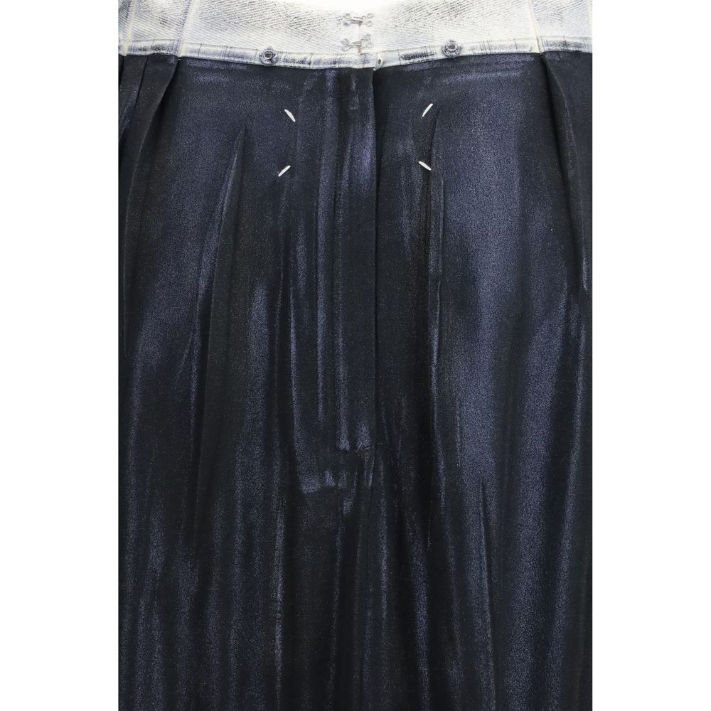 Maison Margiela Blue Acetate Midi Skirt