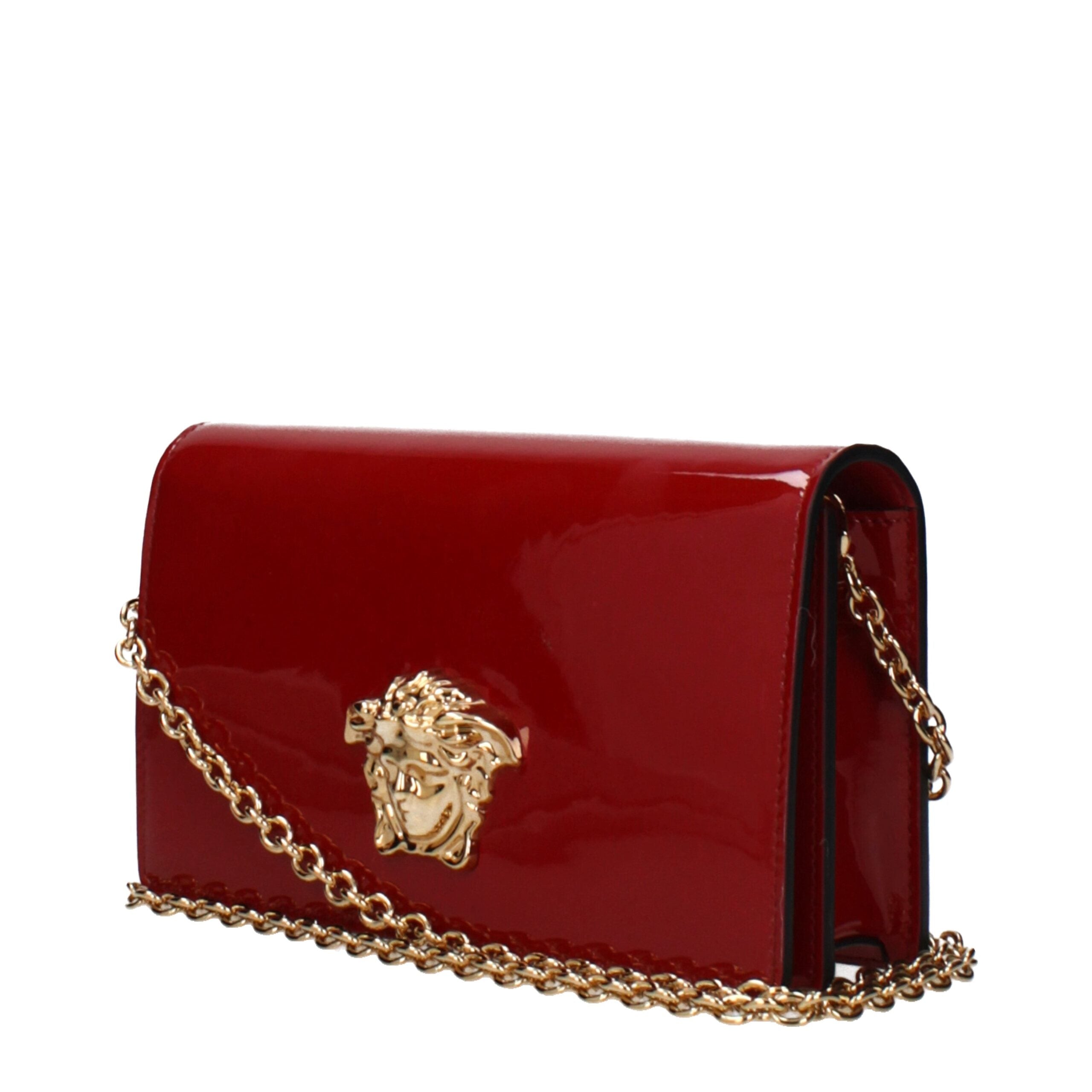 Versace Red Leather Clutch Bag