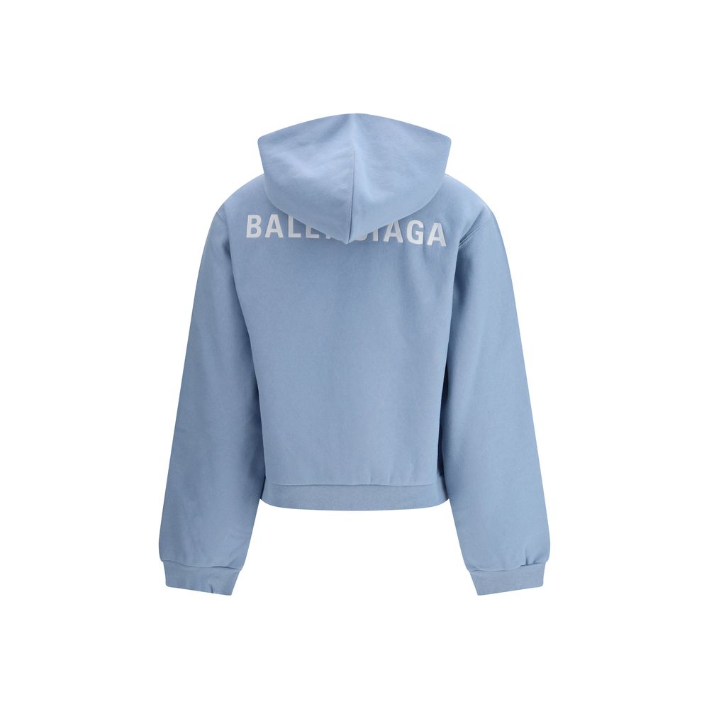 Balenciaga Light Blue Cotton Sweatshirt