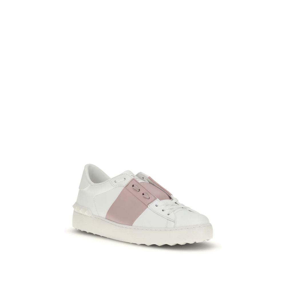Valentino Garavani White Calf Leather Bos Taurus Sneakers