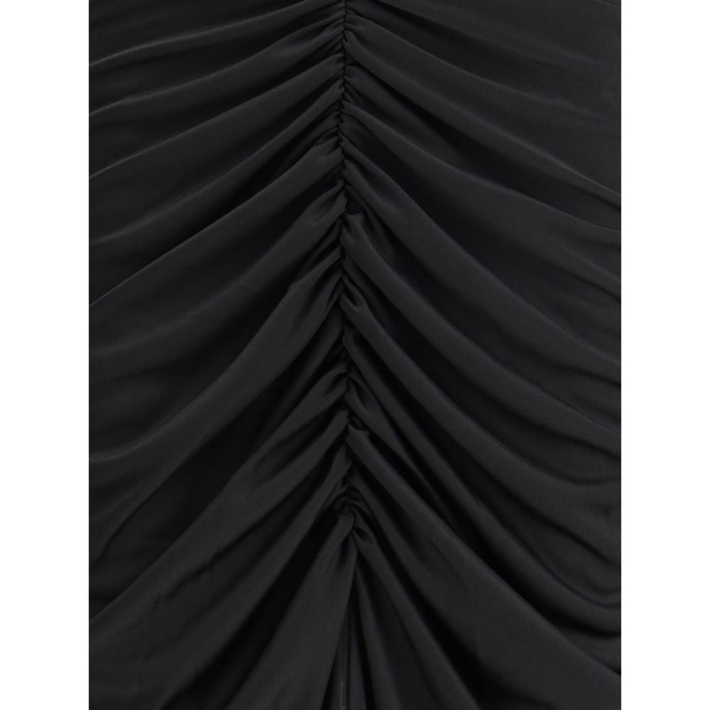 The Andamane Black Acetate Casual Dress