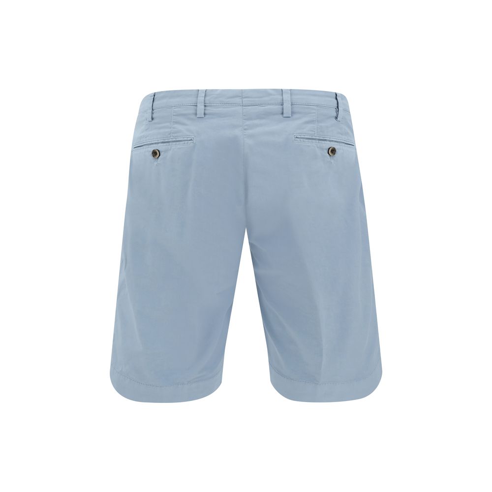 Germano Light Blue Cotton Bermuda Shorts